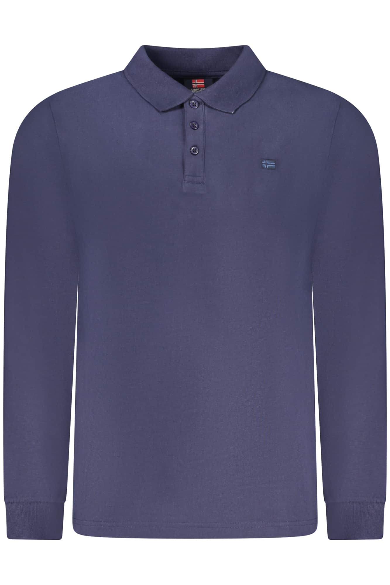 NORWAY 1963 MEN'S LONG-SLEEVED POLO SHIRT, BLUE