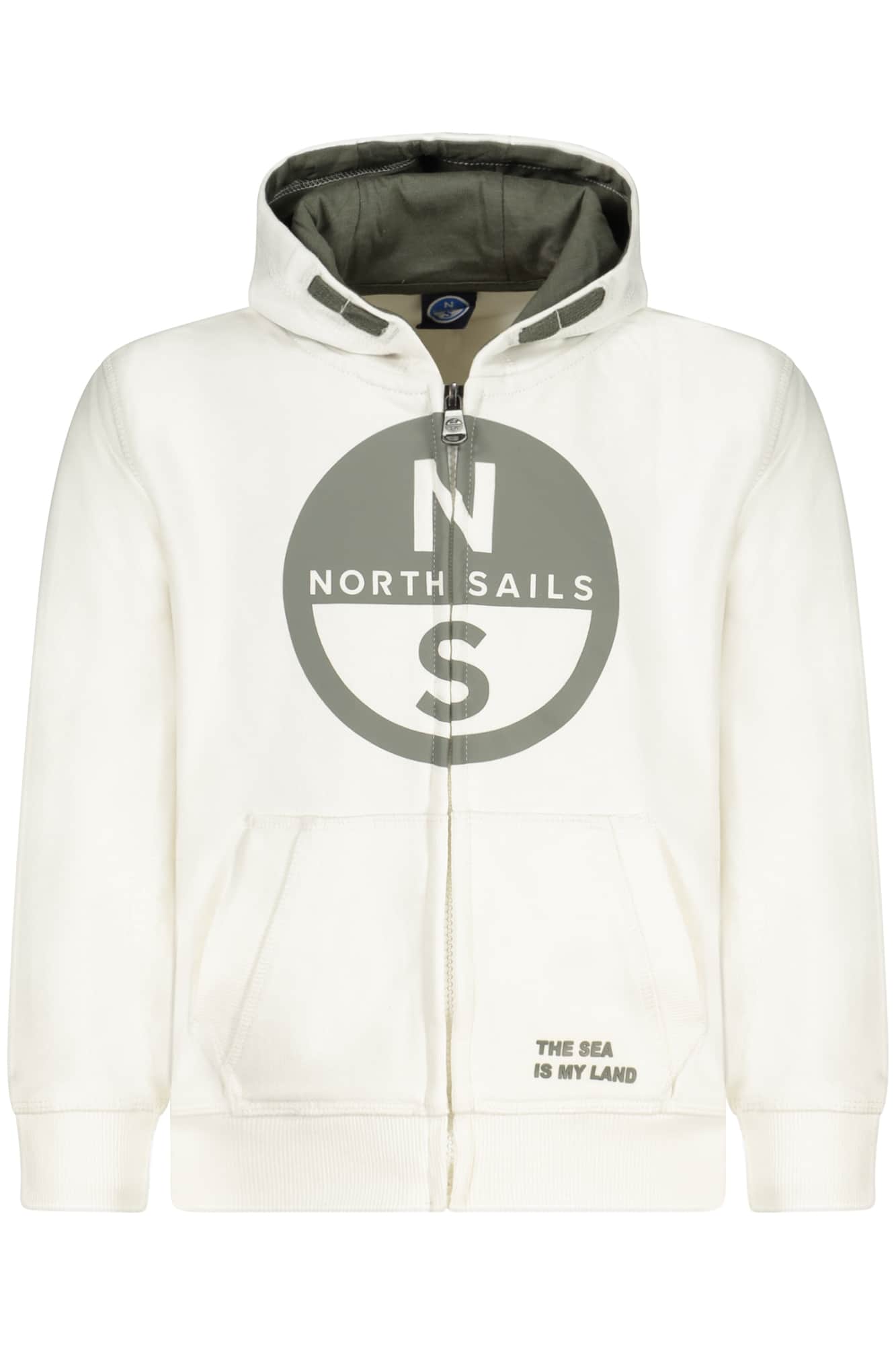 NORTH SAILS CHILDREN'S GREEN ZIP-UP SWEATSHIRT