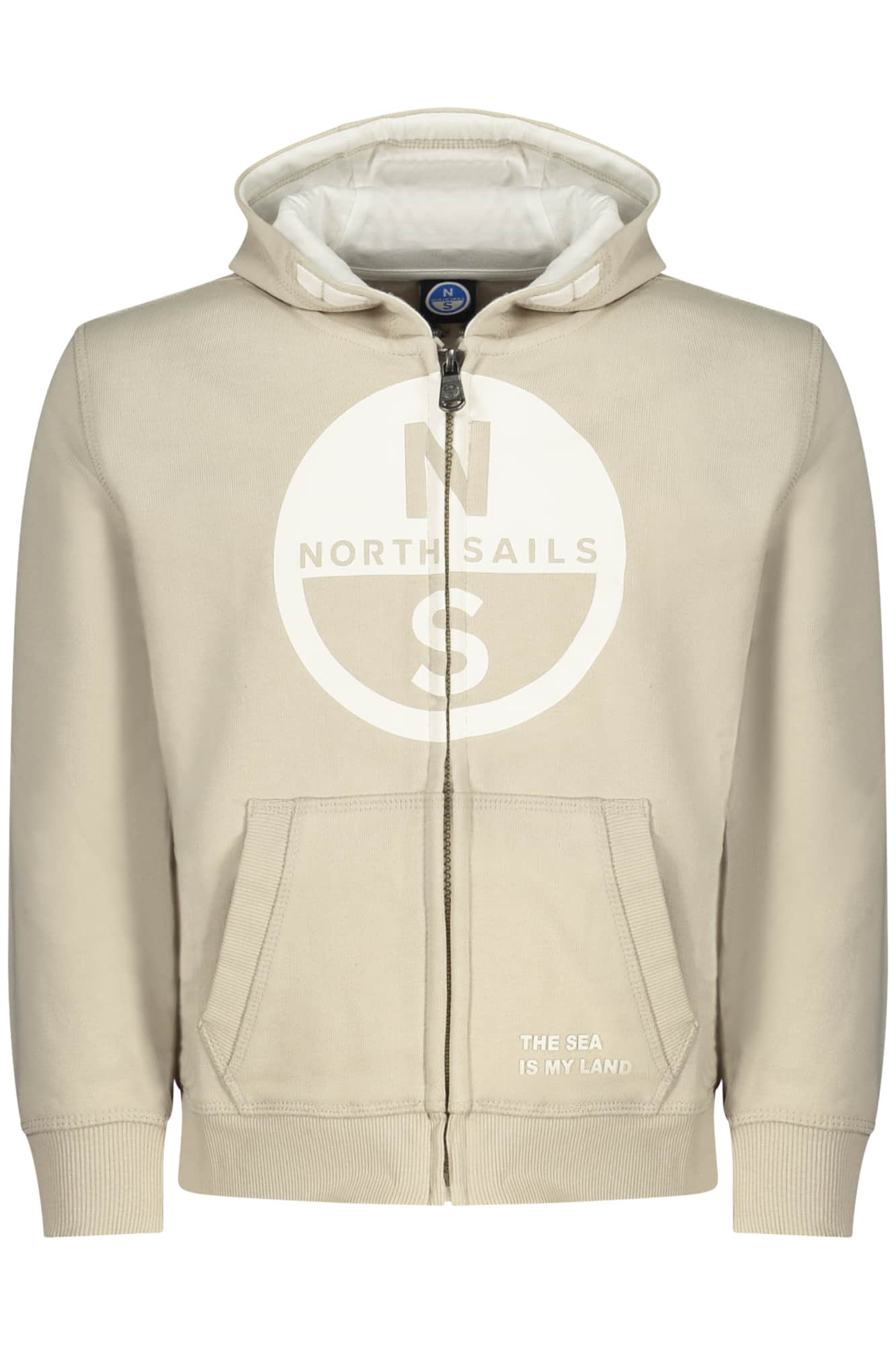 NORTH SAILS CHILDREN'S BEIGE ZIP-UP SWEATSHIRT