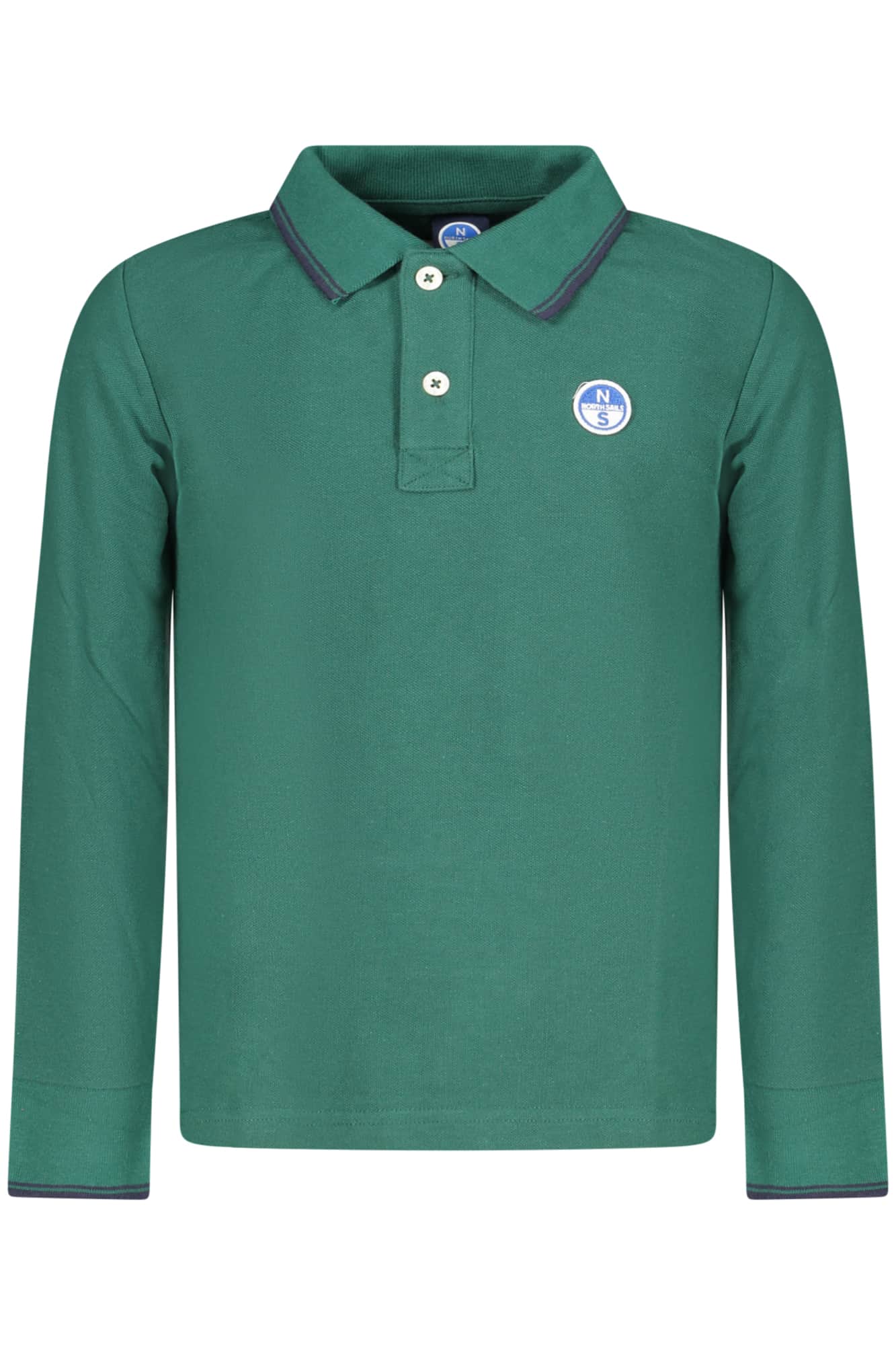 NORTH SAILS CHILDREN'S LONG-SLEEVED POLO SHIRT, GREEN