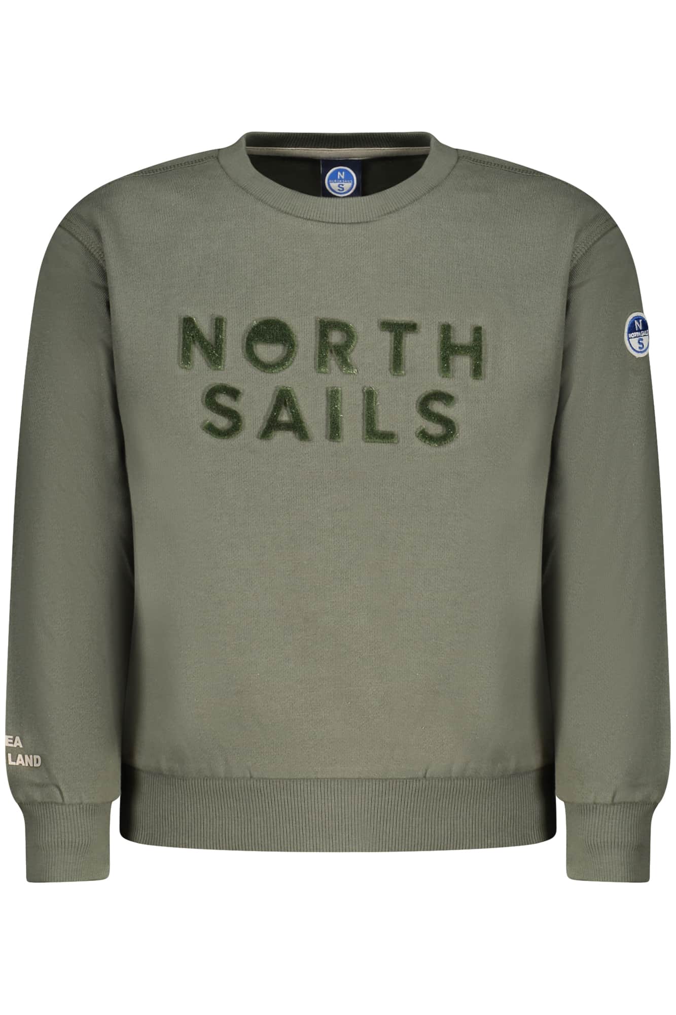 NORTH SAILS CHILDREN'S ZIP-UP SWEATSHIRT, GREEN