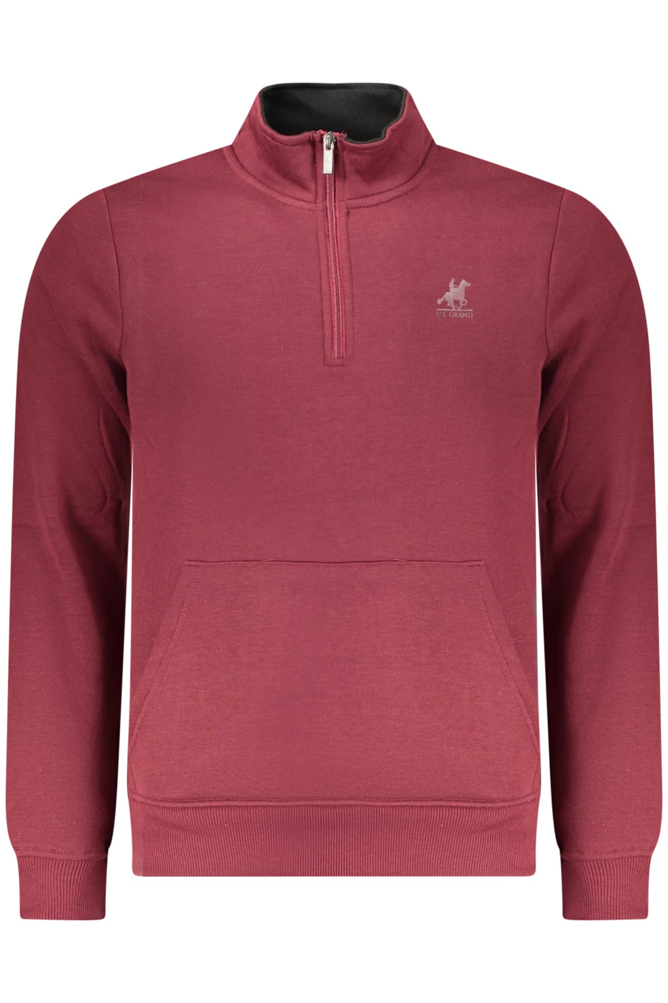 US GRAND MEN'S RED ZIP-UP SWEATSHIRT