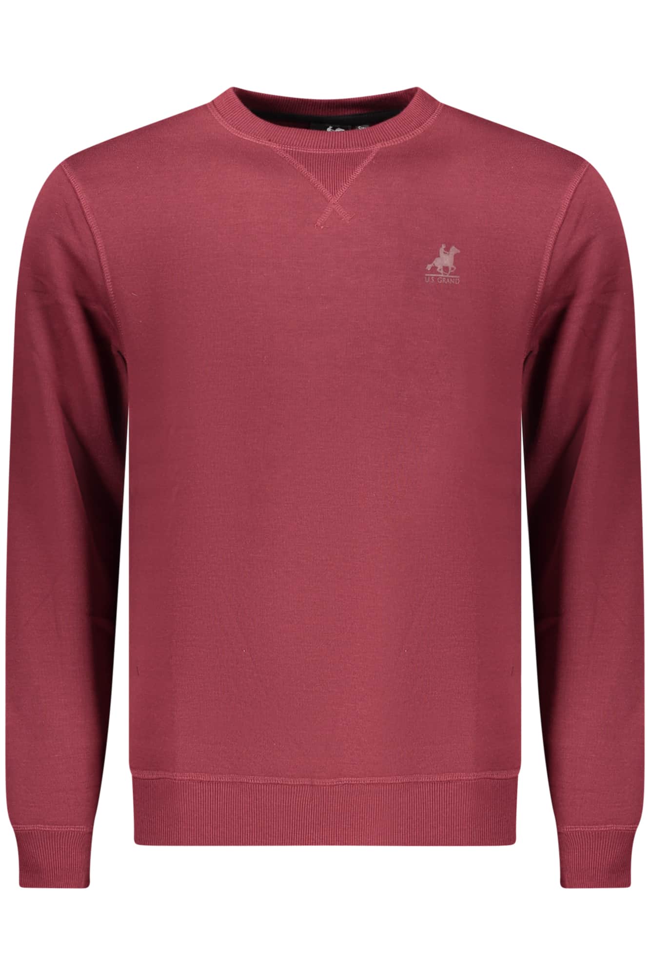 US GRAND MEN'S RED ZIP-UP SWEATSHIRT