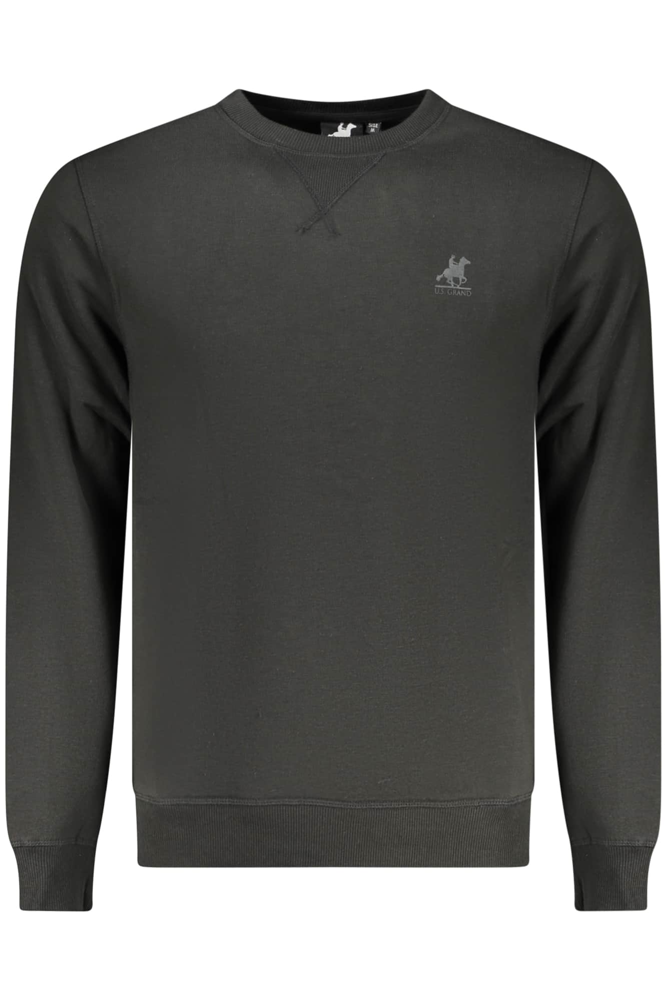 US GRAND MEN'S BLACK ZIP-UP SWEATSHIRT