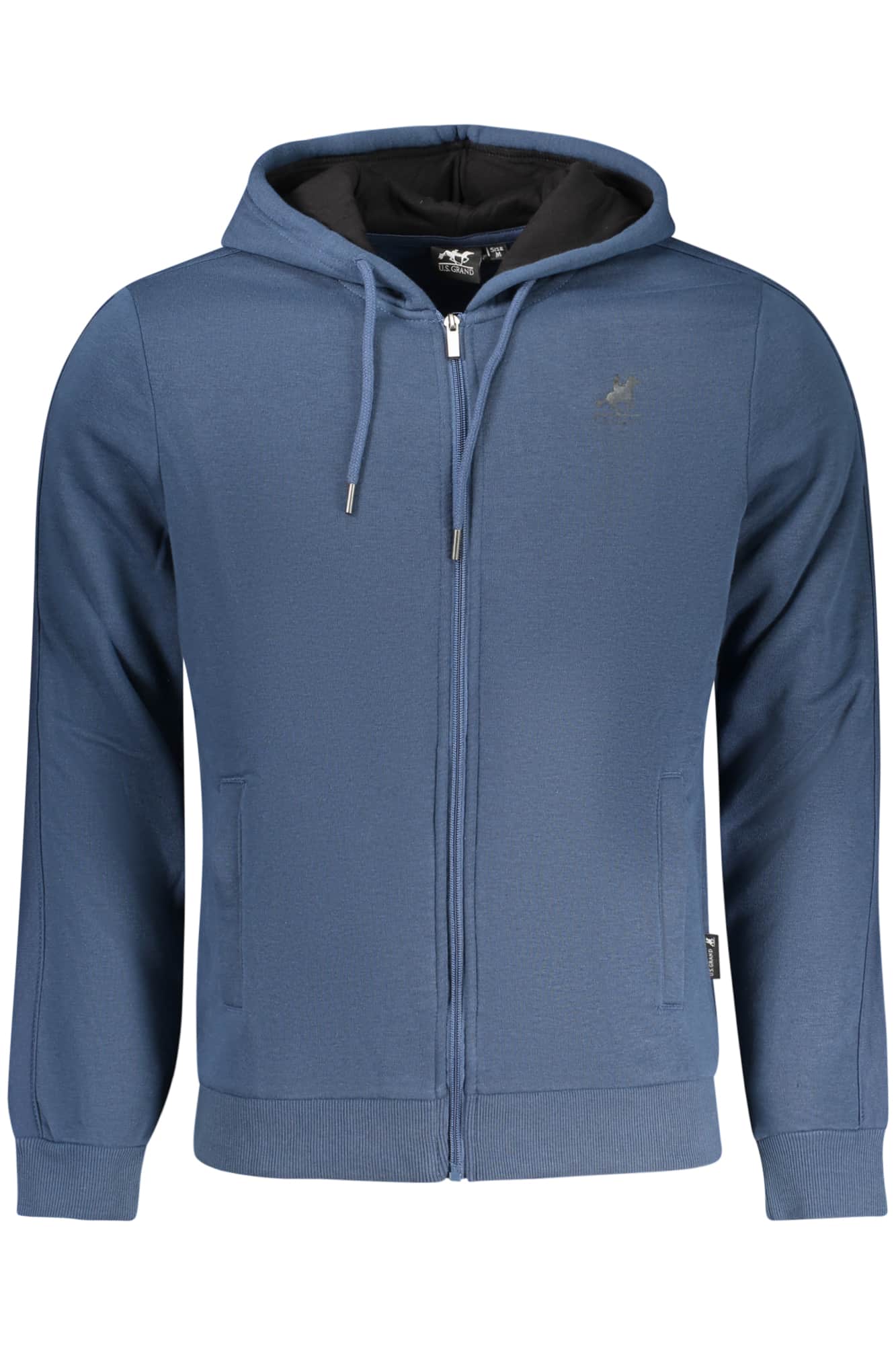 US GRAND MEN'S BLUE ZIP-UP SWEATSHIRT