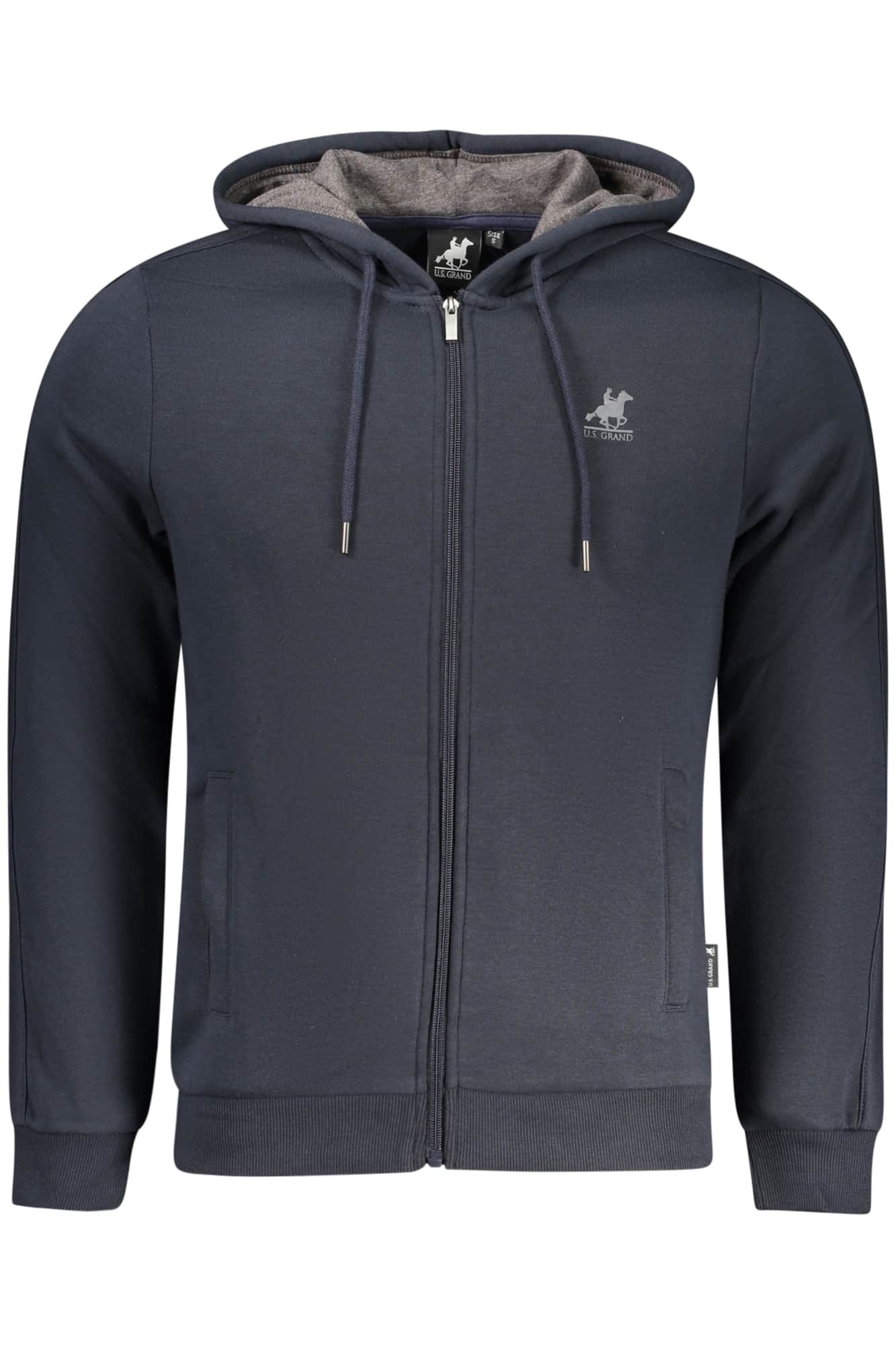 US GRAND MEN'S BLUE ZIP-UP SWEATSHIRT