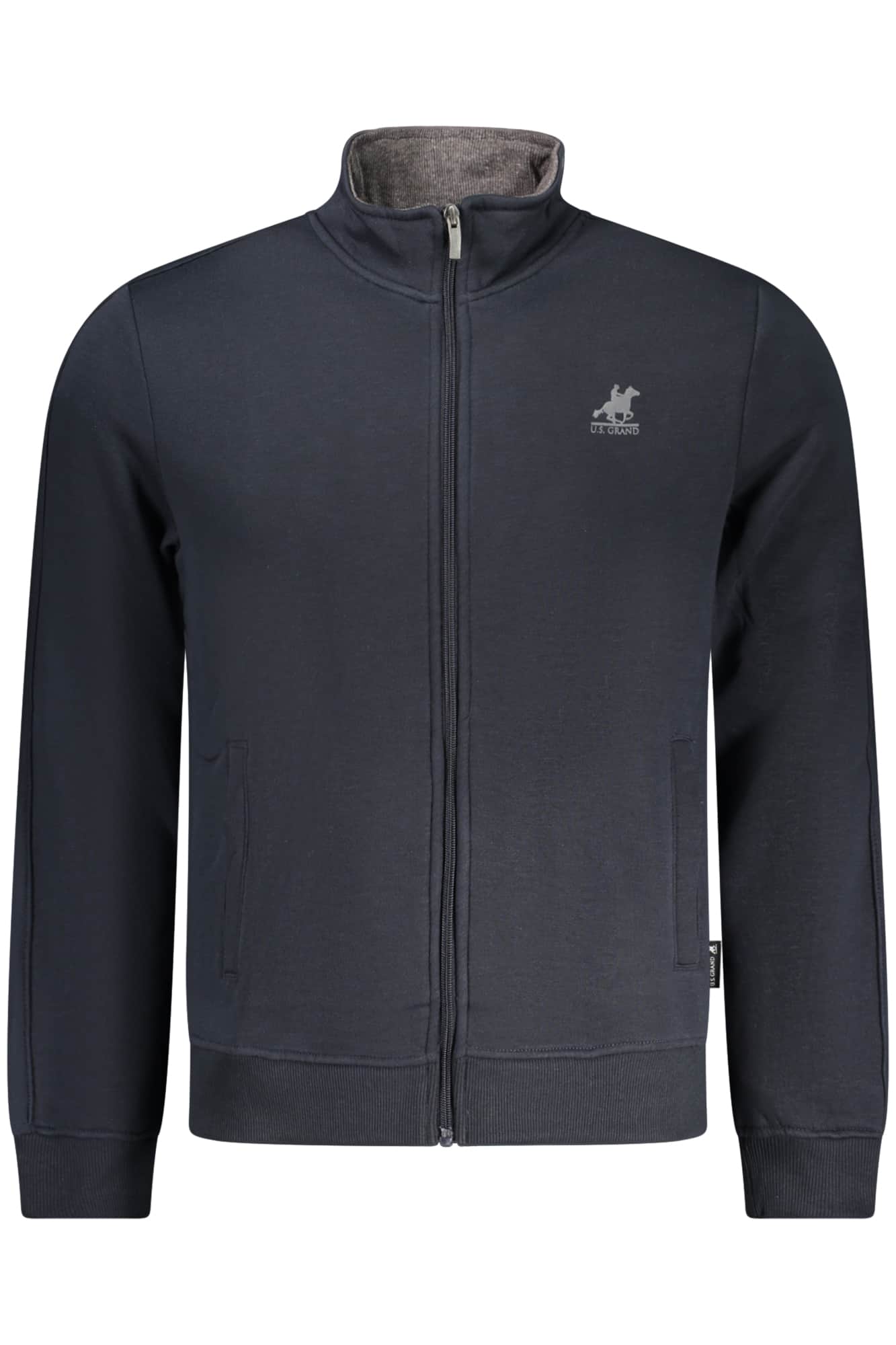 US GRAND MEN'S BLUE ZIP-UP SWEATSHIRT