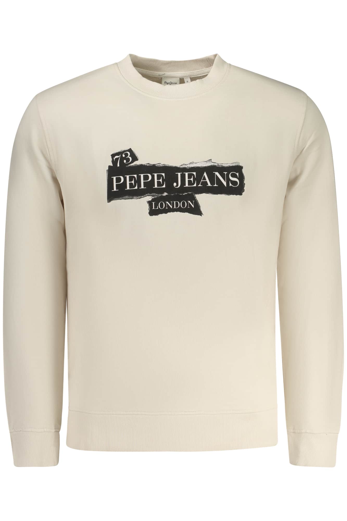 PEPE JEANS MEN'S BEIGE ZIP-UP SWEATSHIRT