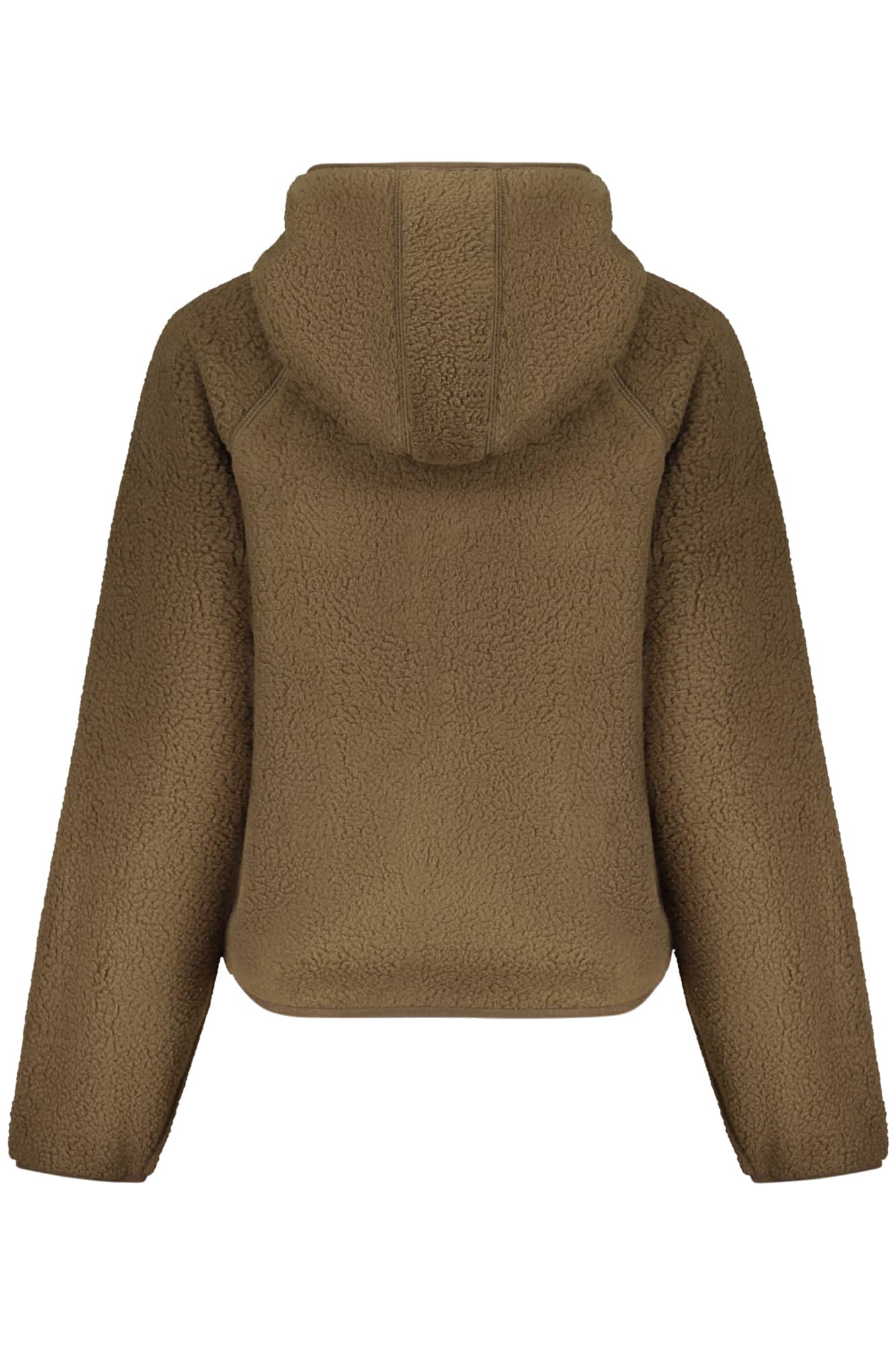 GUESS JEANS WOMEN'S BROWN ZIP-UP SWEATSHIRT