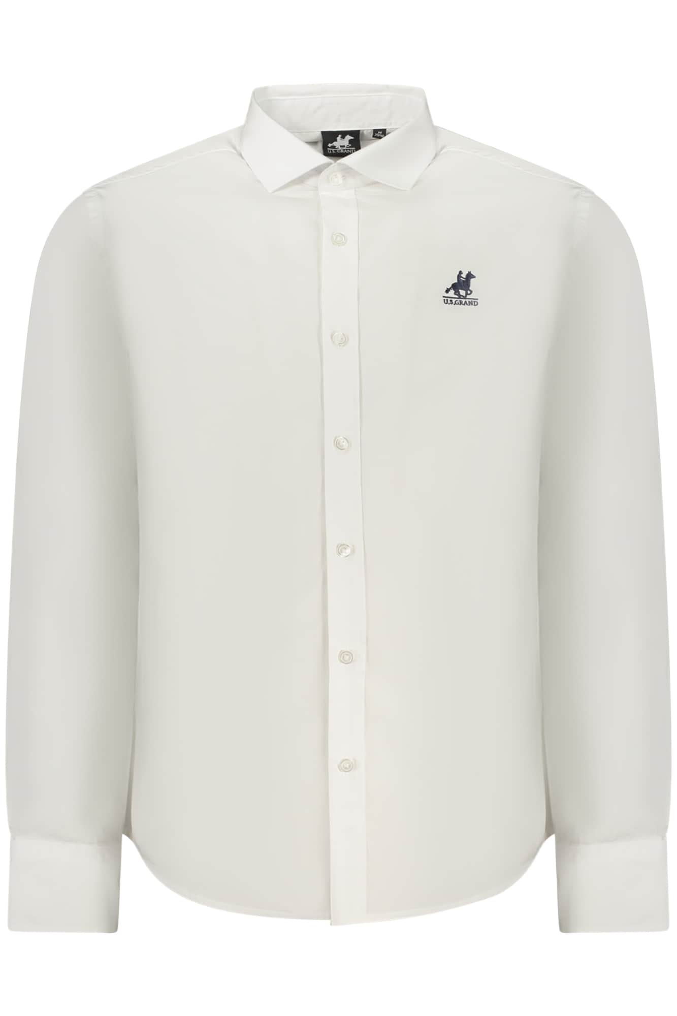 US GRAND MEN'S LONG-SLEEVED WHITE SHIRT