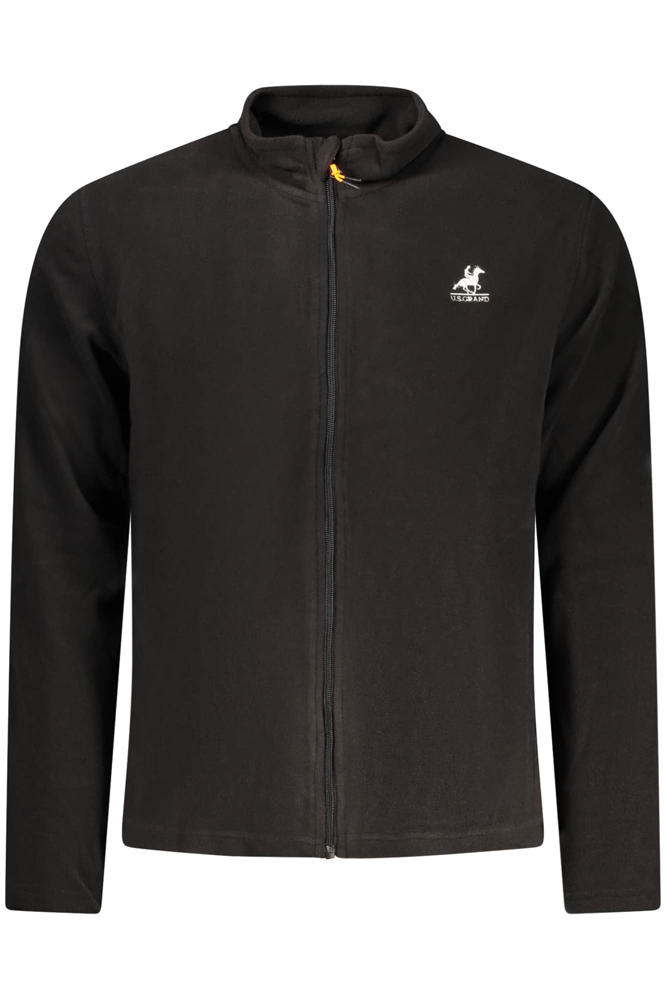 US GRAND MEN'S BLACK ZIP-UP SWEATSHIRT