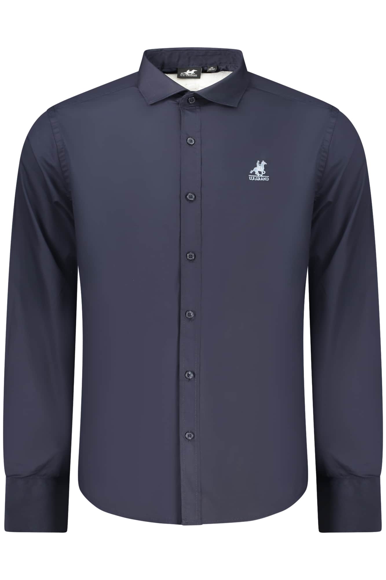 US GRAND MEN'S BLUE LONG-SLEEVED SHIRT