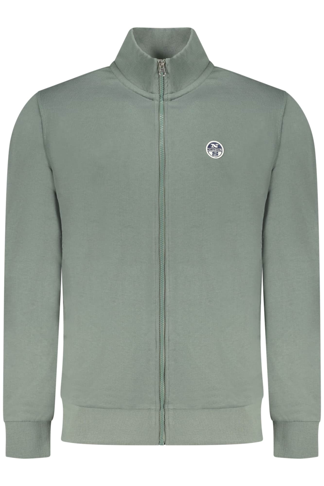 NORTH SAILS MEN'S GREEN ZIP-UP SWEATSHIRT