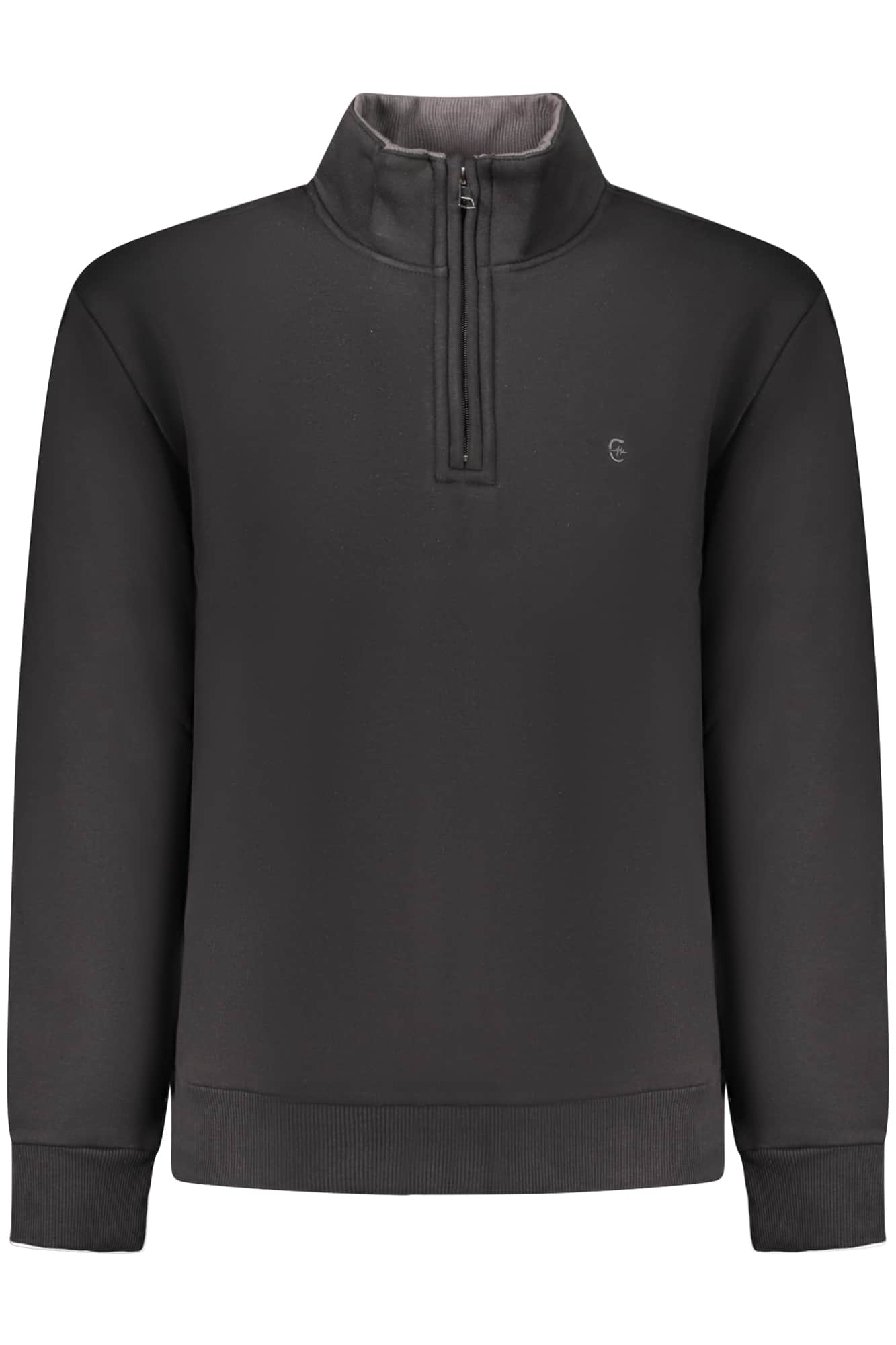 COVERI MOVING MEN'S BLACK ZIP-UP SWEATSHIRT