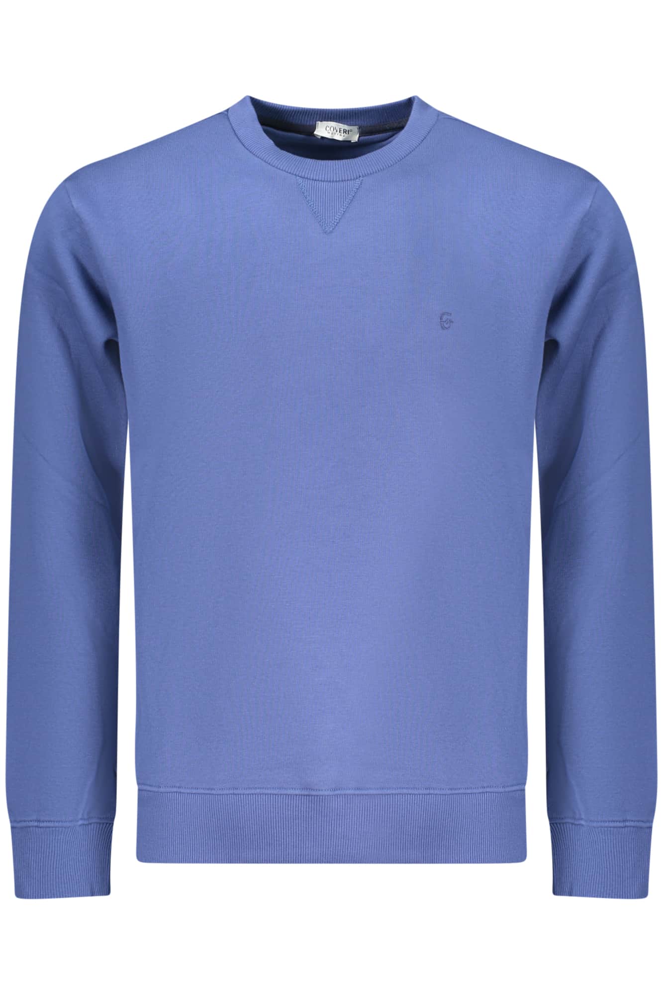 COVERI MOVING MEN'S BLUE ZIP-LESS SWEATSHIRT