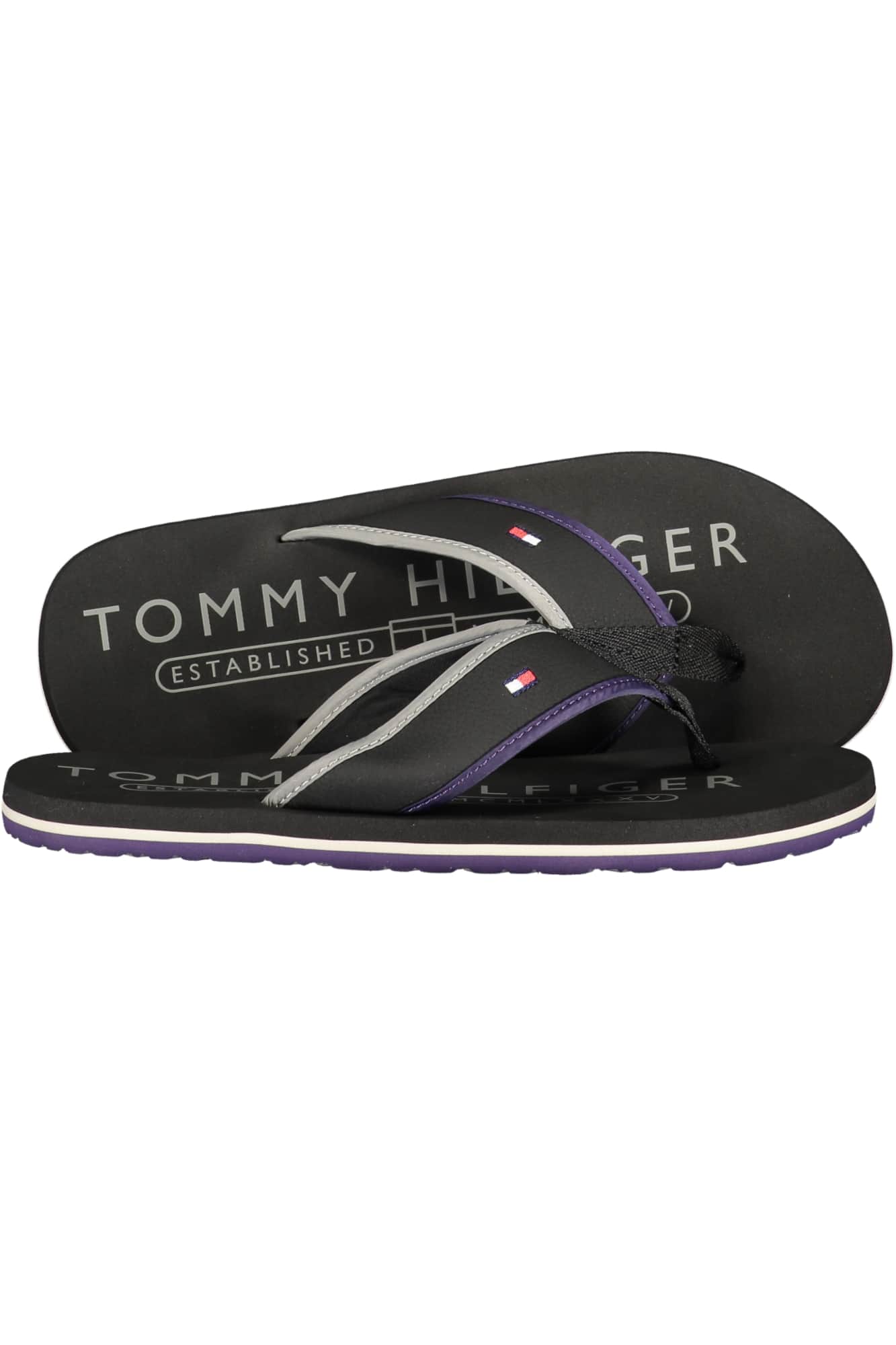 TOMMY HILFIGER HEREN ZWART SLIPPERS