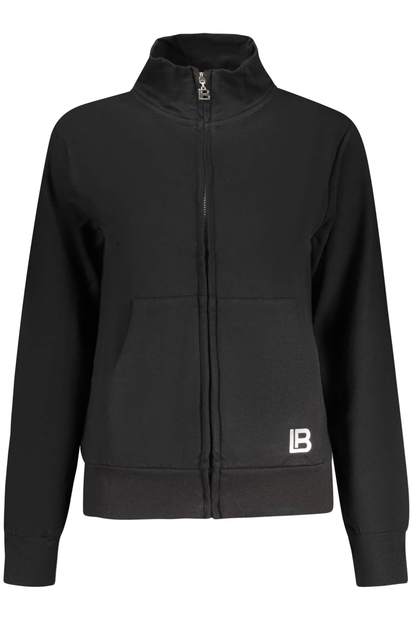 LAURA BIAGIOTTI WOMEN'S BLACK ZIP-UP SWEATSHIRT