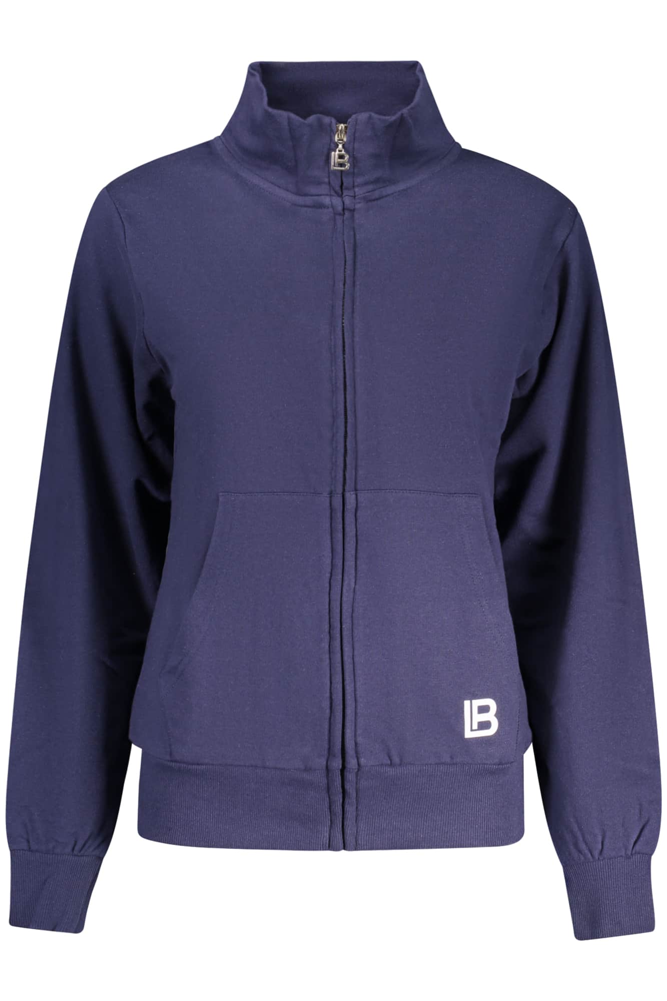 LAURA BIAGIOTTI WOMEN'S BLUE ZIP-UP SWEATSHIRT