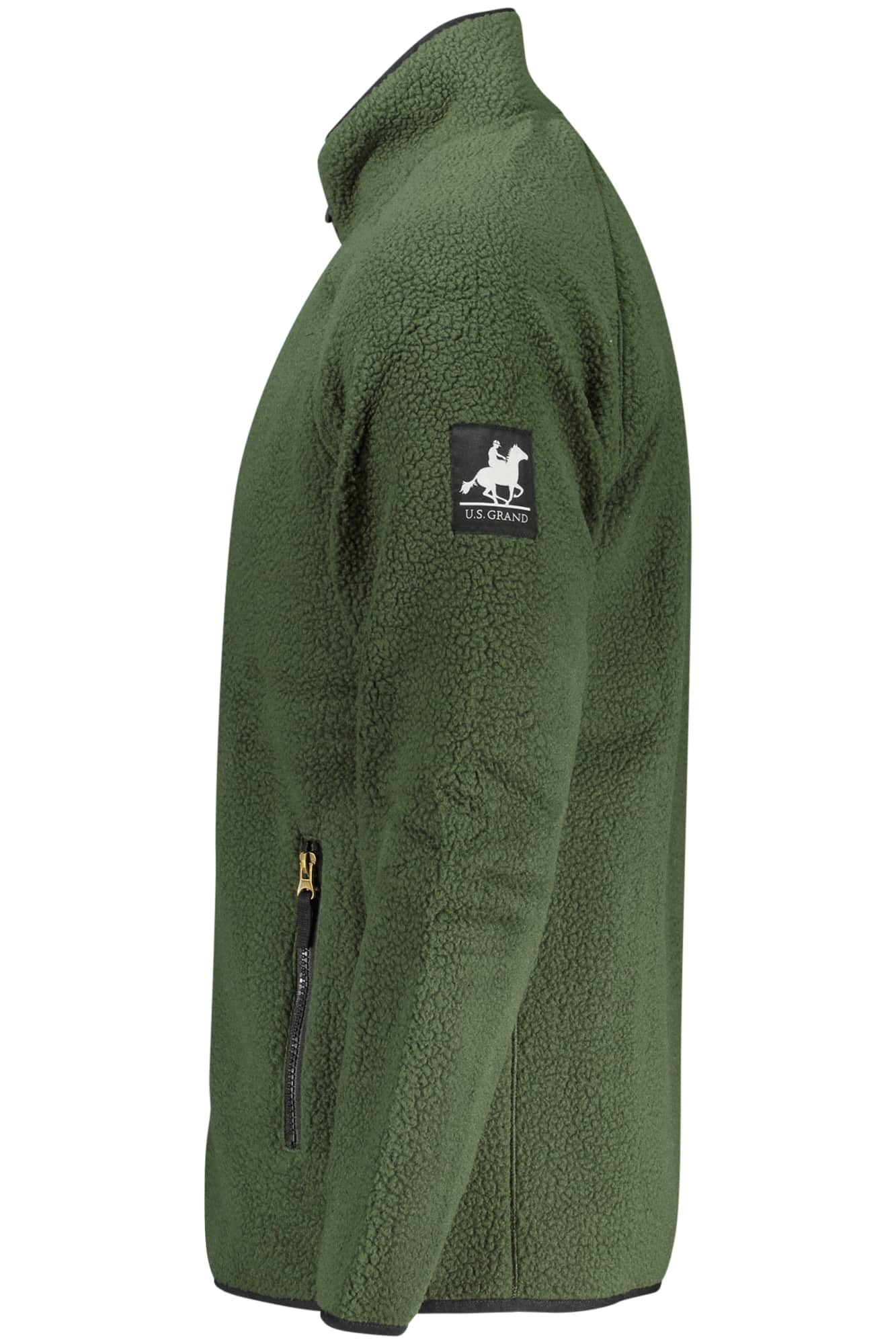 US GRAND MEN'S BLACK ZIP-UP SWEATSHIRT