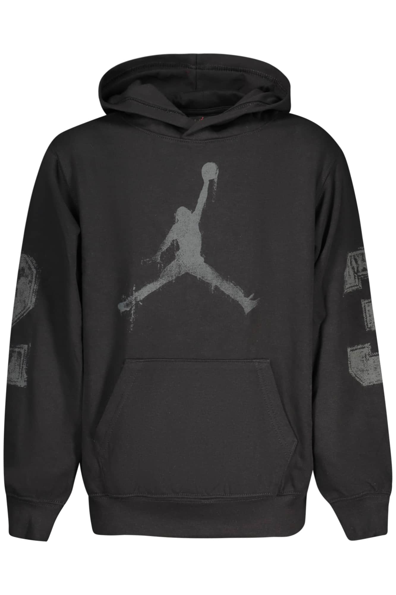 JORDAN KIDS' BLACK ZIP-UP SWEATSHIRT
