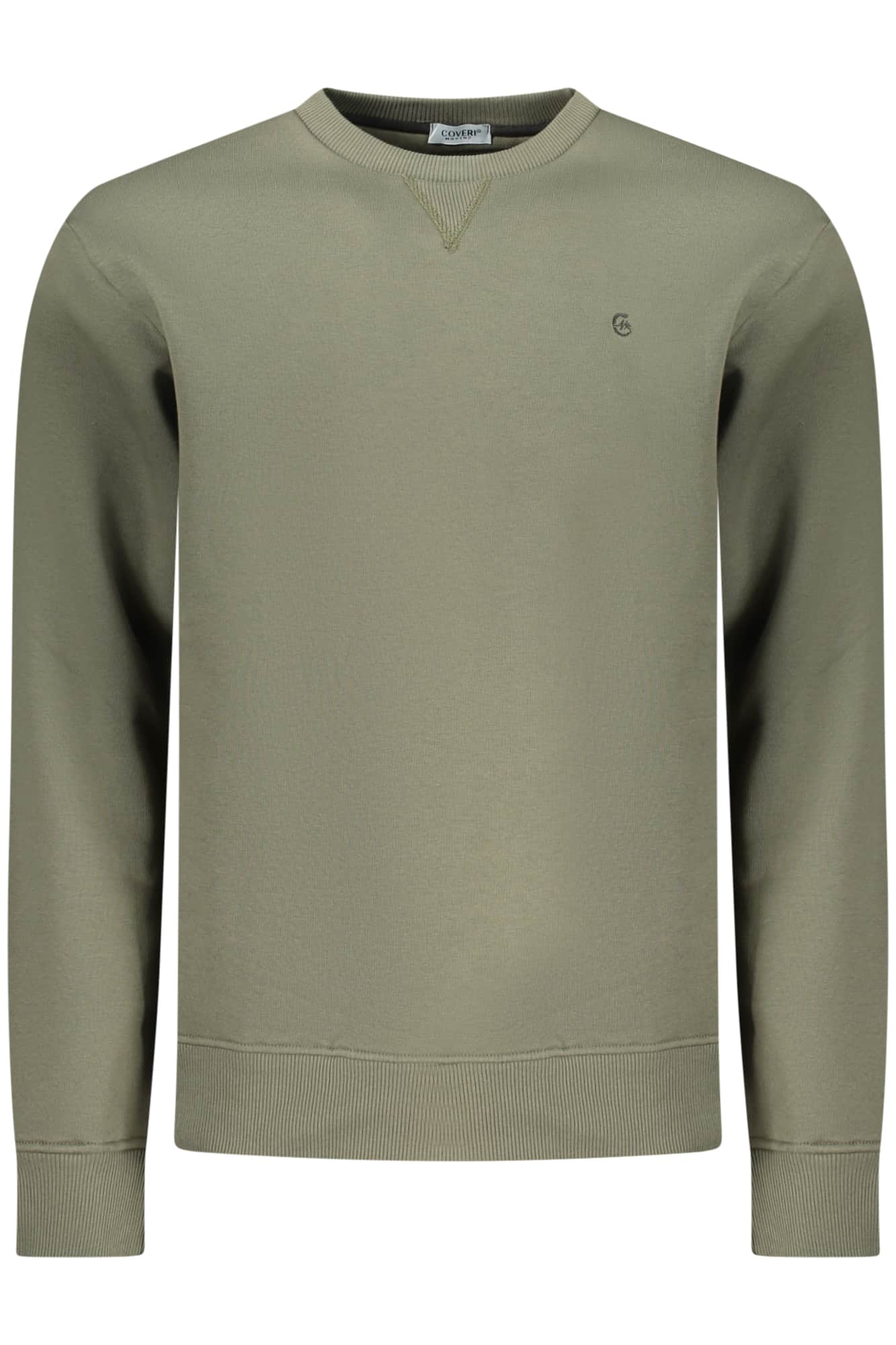COVERI MOVING MEN'S ZIP-LESS SWEATSHIRT GREEN