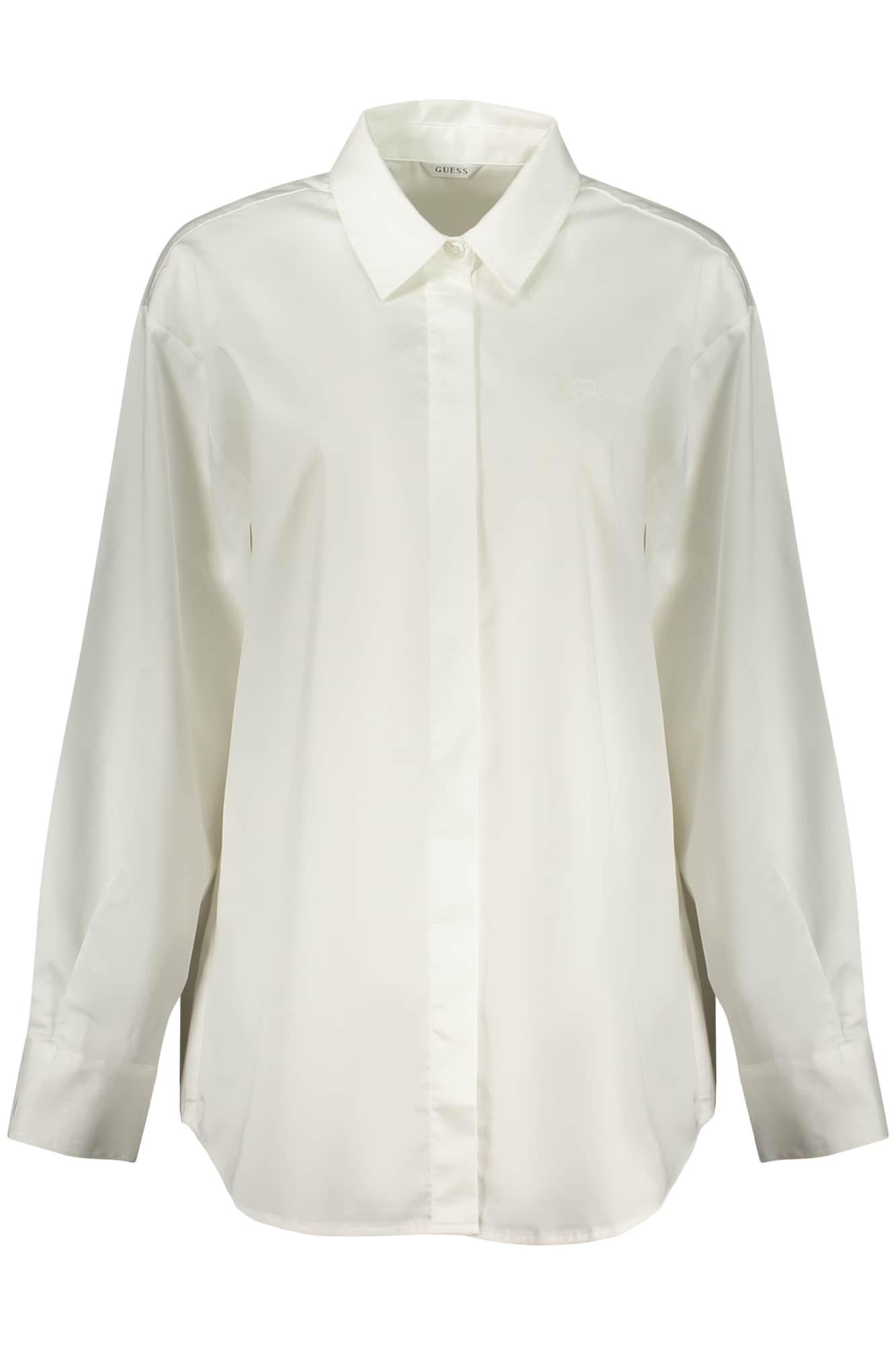 GUESS JEANS WOMEN'S LONG-SLEEVED SHIRT WHITE