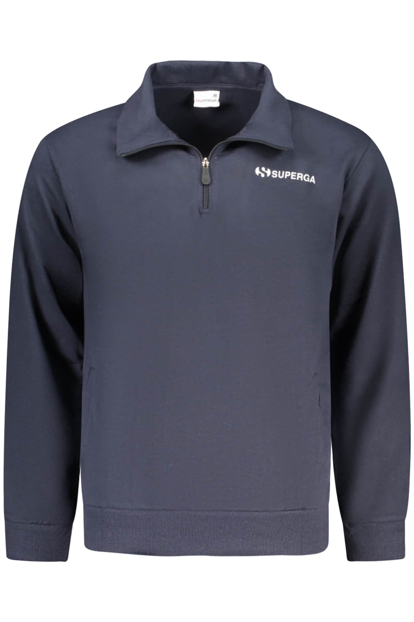 SUPERGA MEN'S BLUE ZIP-UP SWEATSHIRT