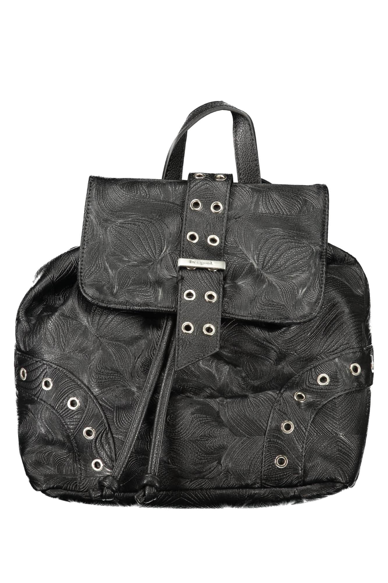 DESIGUAL WOMEN'S BLACK BACKPACK