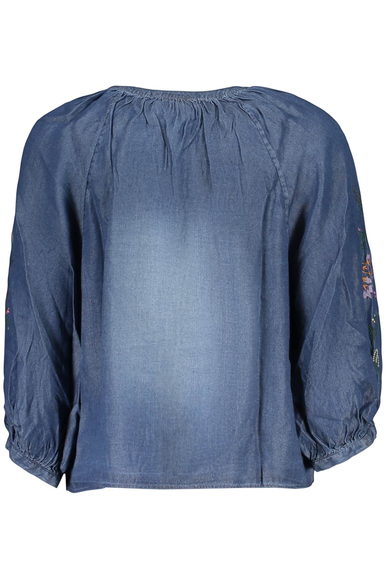 DESIGUAL WOMEN'S LONG-SLEEVED SHIRT, BLUE