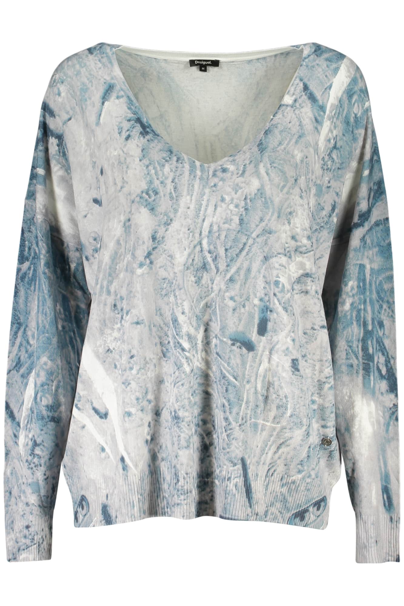 DESIGUAL WOMEN'S BLUE SWEATER