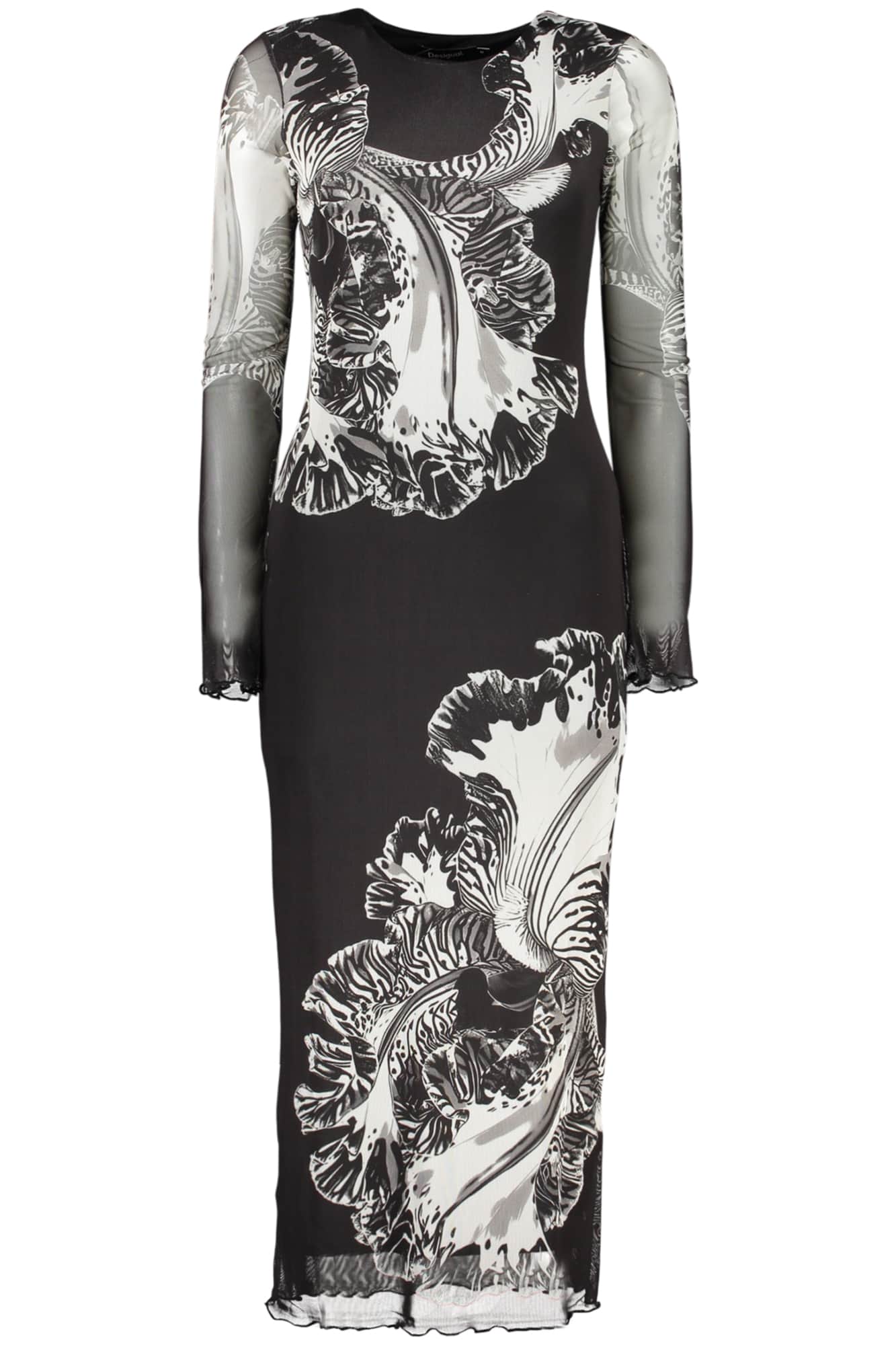 DESIGUAL WOMEN'S LONG BLACK DRESS