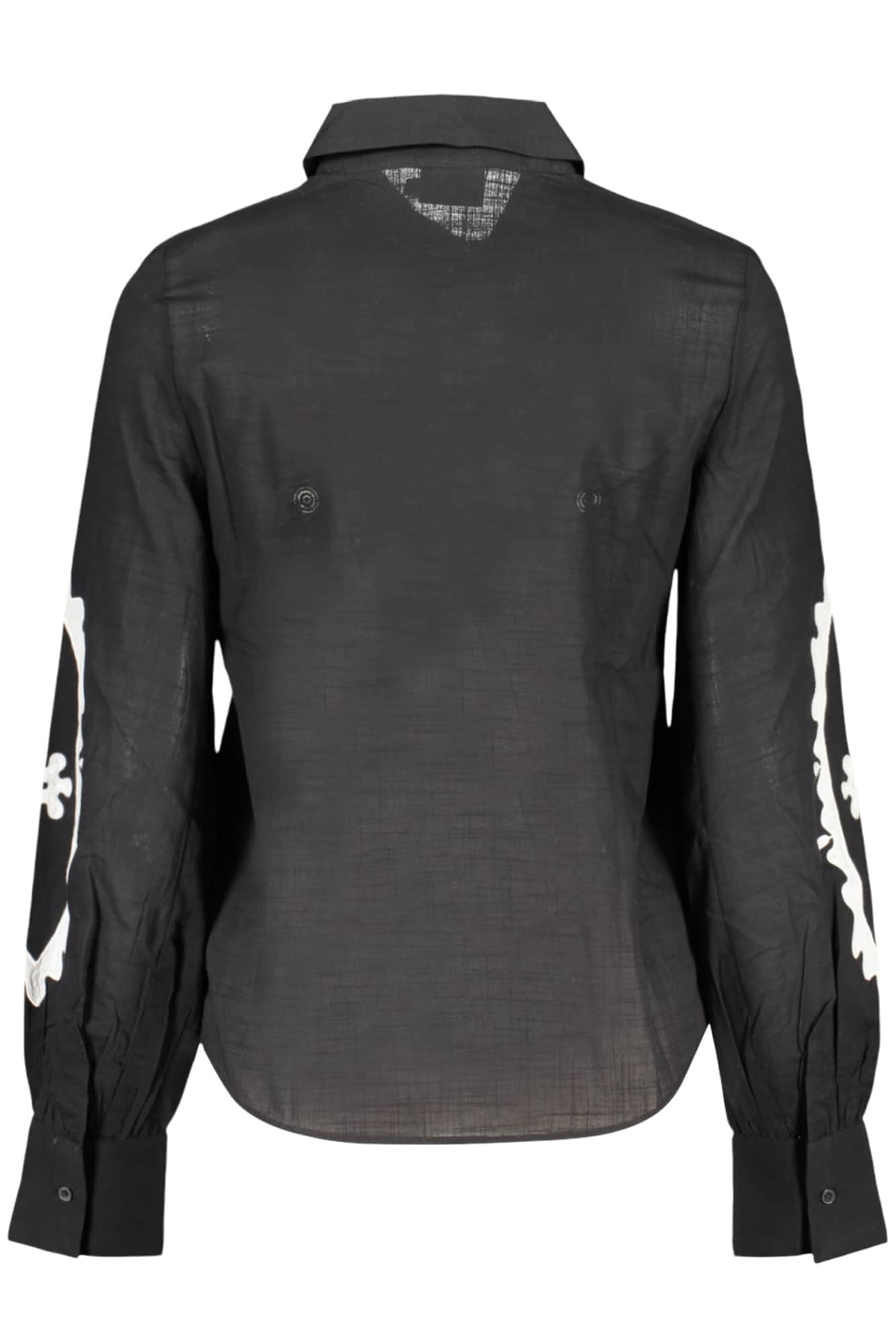 DESIGUAL WOMEN'S LONG-SLEEVED SHIRT, BLACK