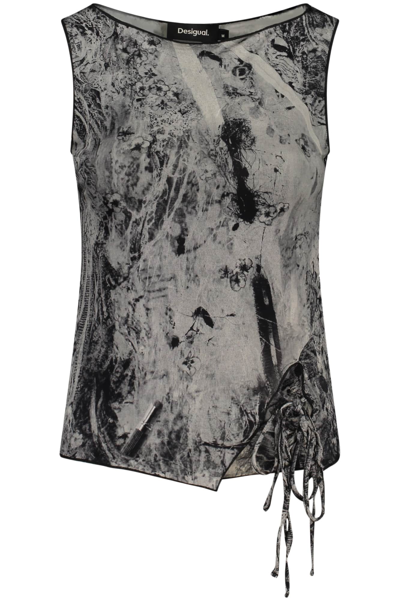 DESIGUAL WOMEN'S BLACK TANK TOP