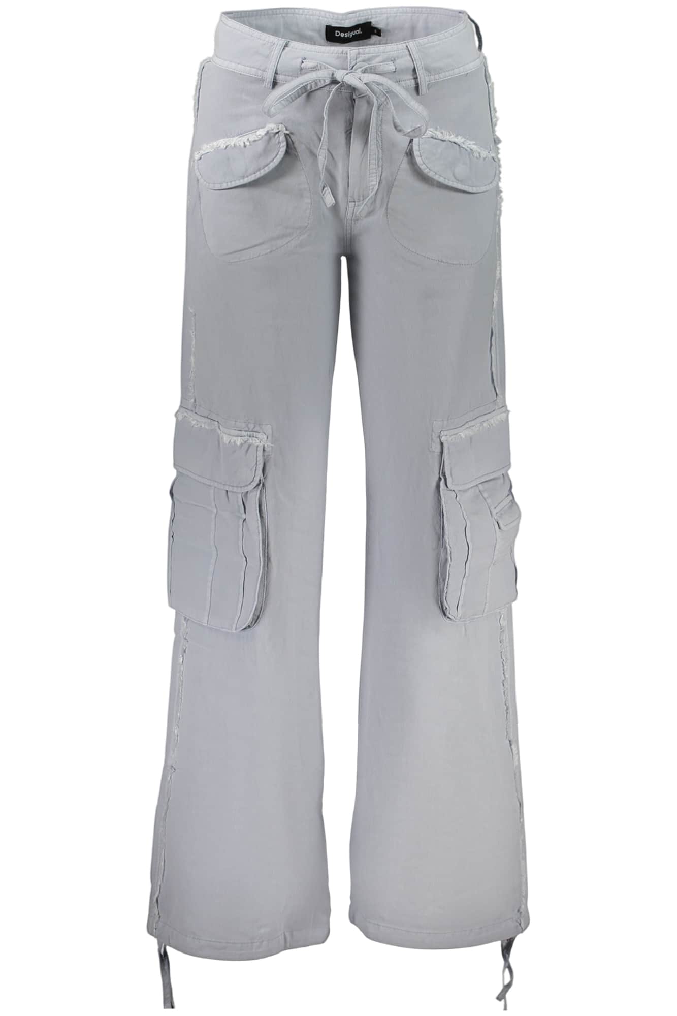 DESIGUAL WOMEN'S LIGHT BLUE TROUSERS