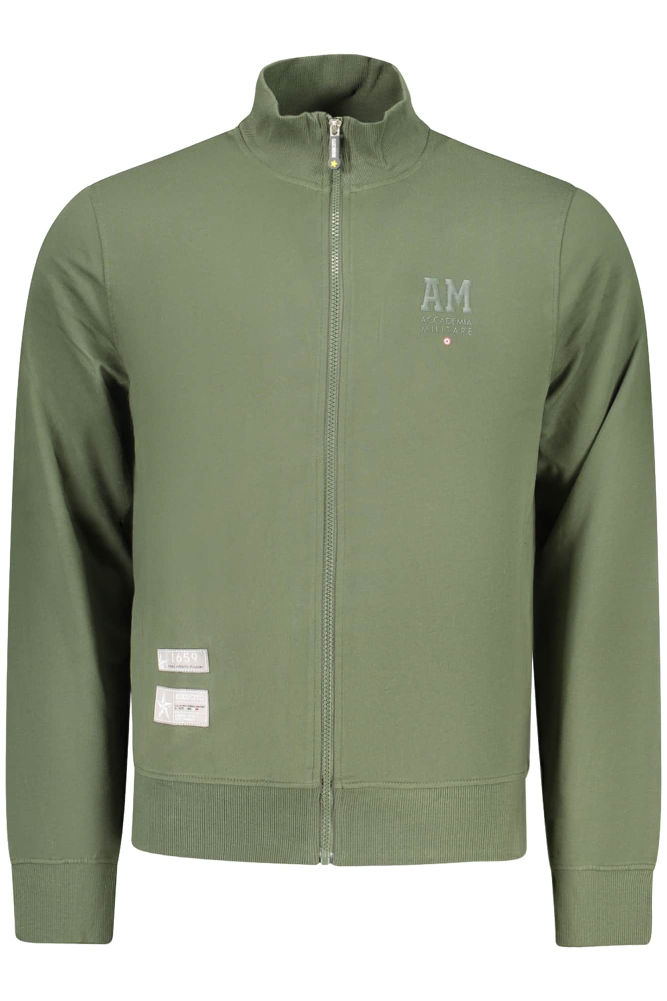 MILITARY ACADEMY MEN'S GREEN ZIP-UP SWEATSHIRT
