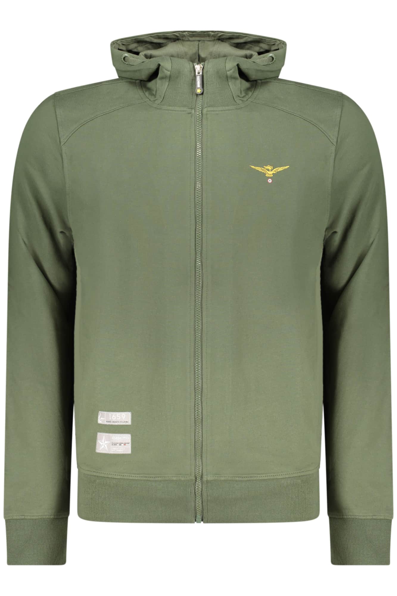 MILITARY ACADEMY MEN'S GREEN ZIP-UP SWEATSHIRT