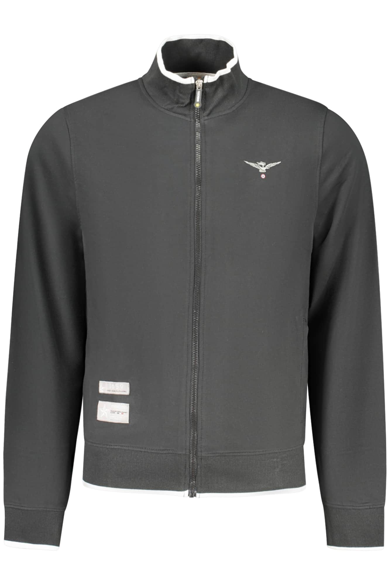 MILITARY ACADEMY MEN'S BLACK ZIP-UP SWEATSHIRT