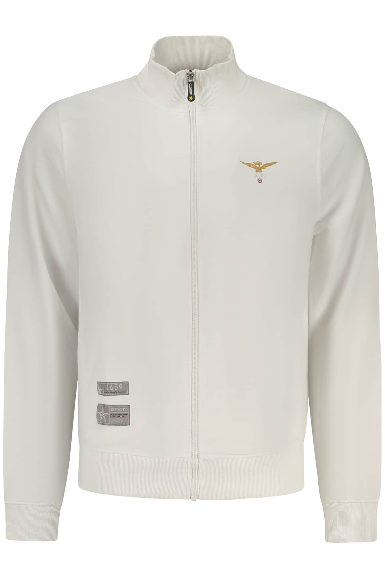 MILITARY ACADEMY MEN'S WHITE ZIP-UP SWEATSHIRT