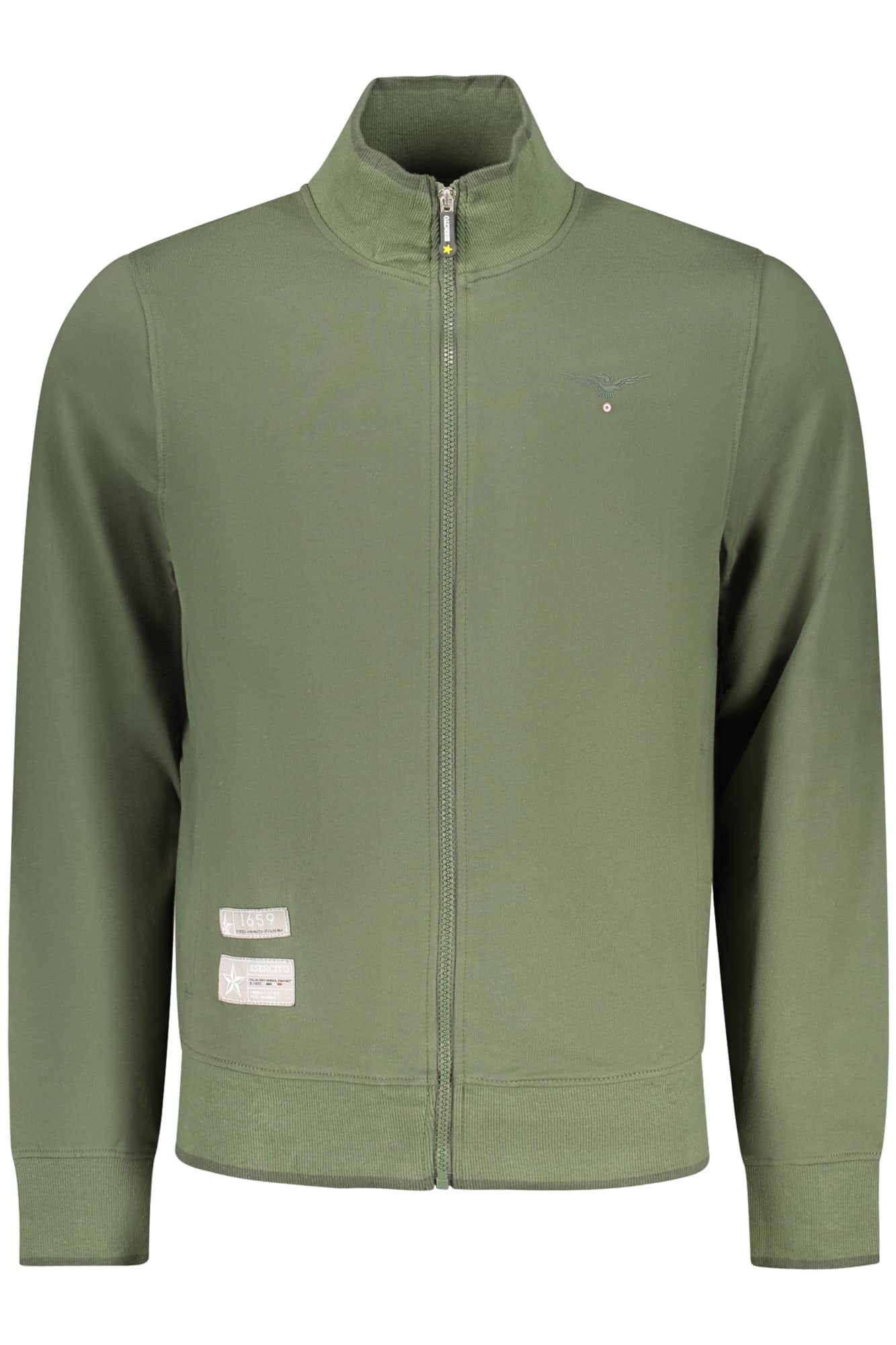 MILITARY ACADEMY MEN'S GREEN ZIP-UP SWEATSHIRT