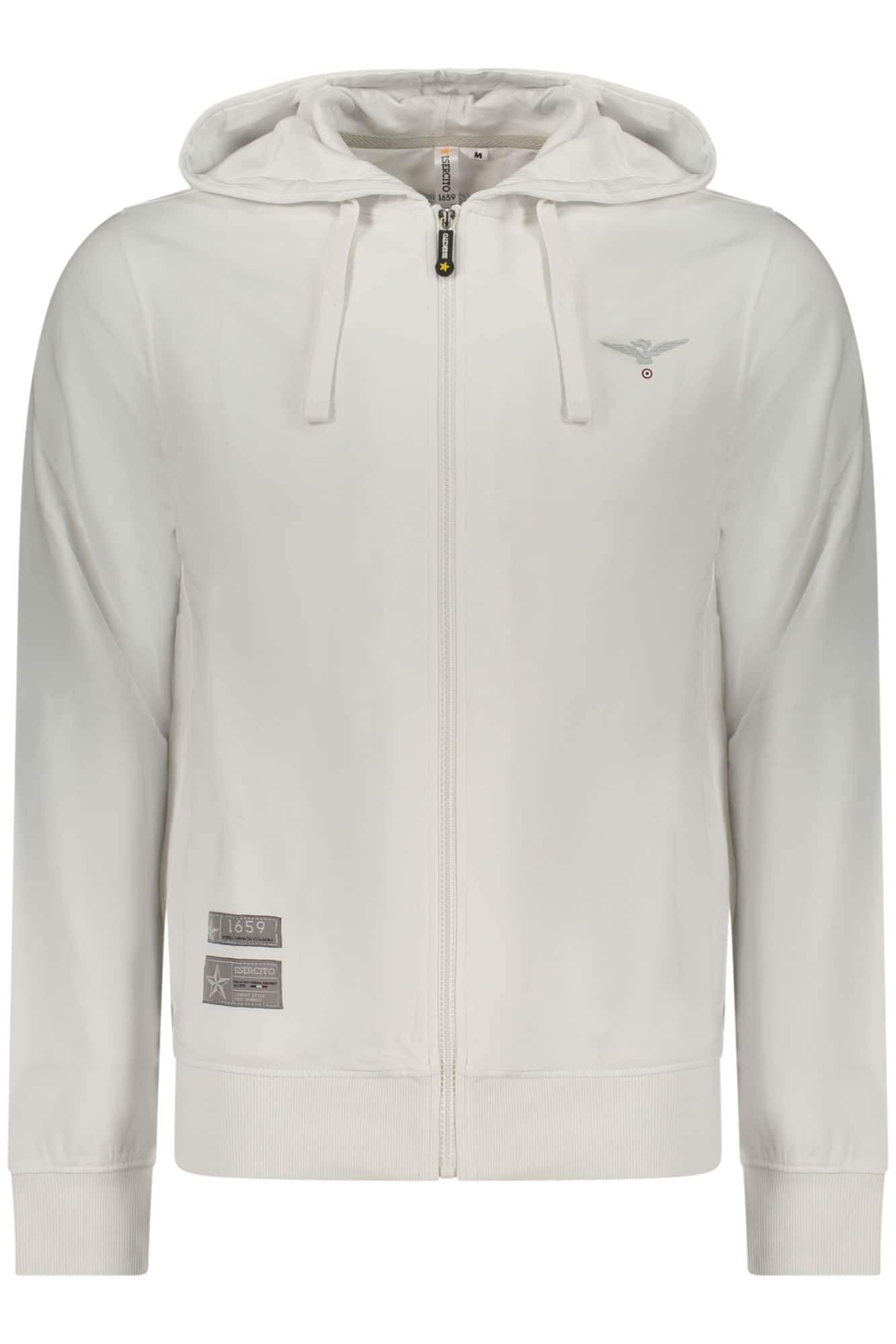 MILITARY ACADEMY MEN'S WHITE ZIP-UP SWEATSHIRT