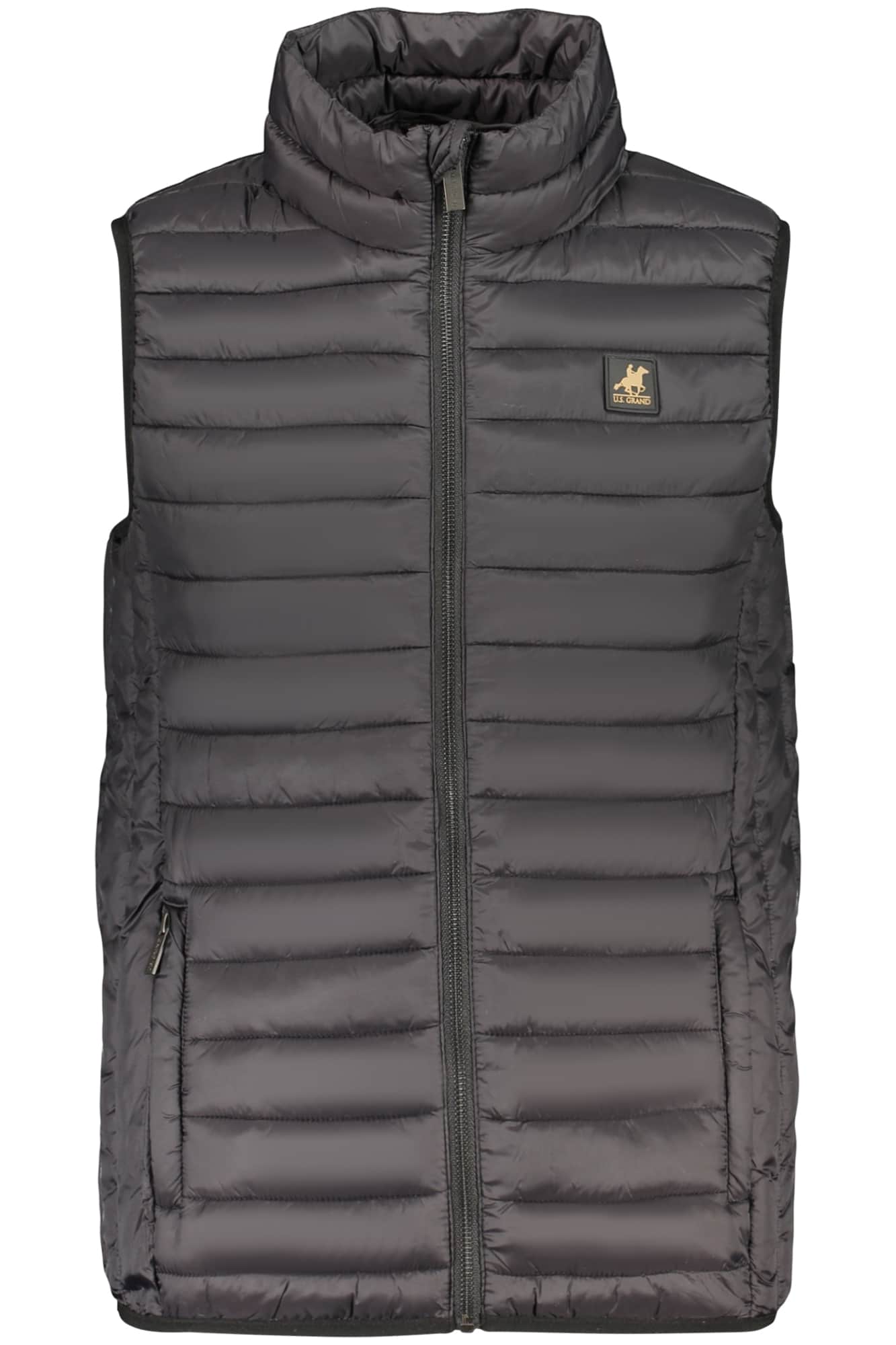 US GRAND MEN'S BLACK SLEEVELESS JACKET