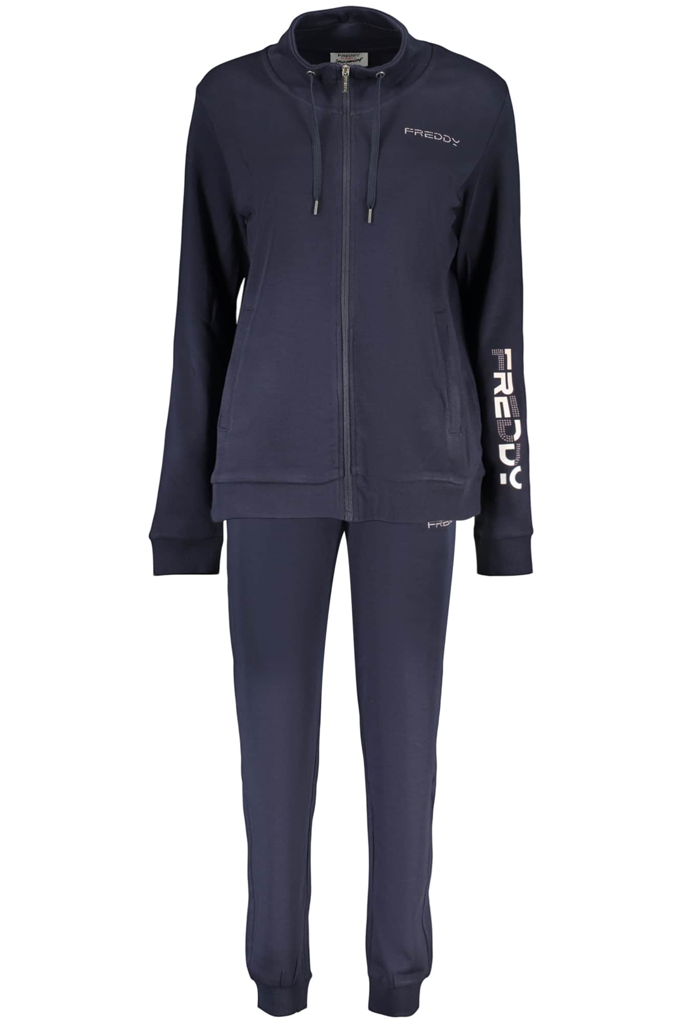 FREDDY WOMEN'S BLUE ZIP-UP SWEATSHIRT