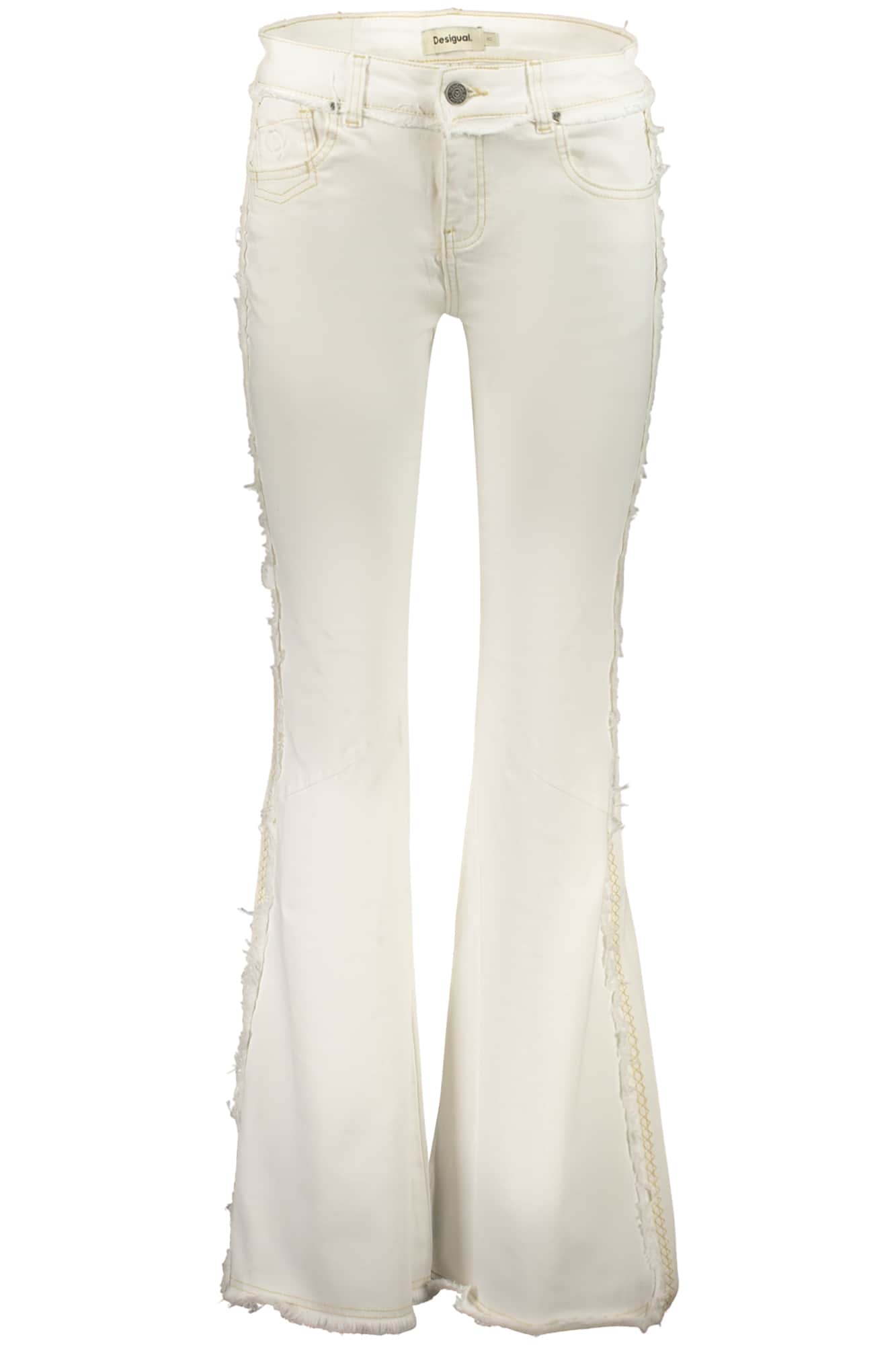 DESIGUAL WOMEN'S DENIM JEANS WHITE
