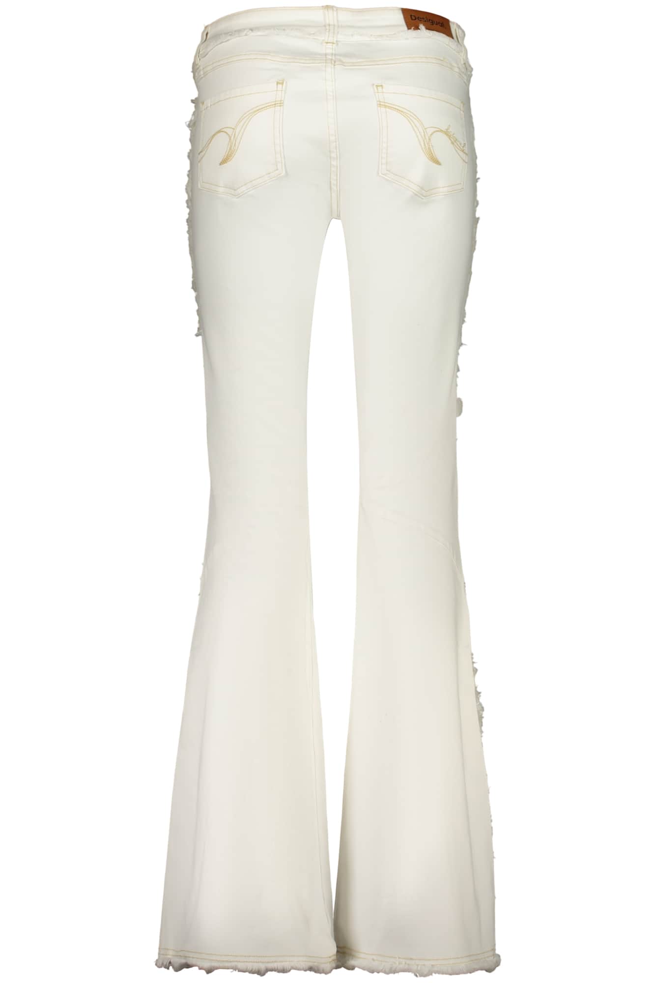 DESIGUAL WOMEN'S DENIM JEANS WHITE