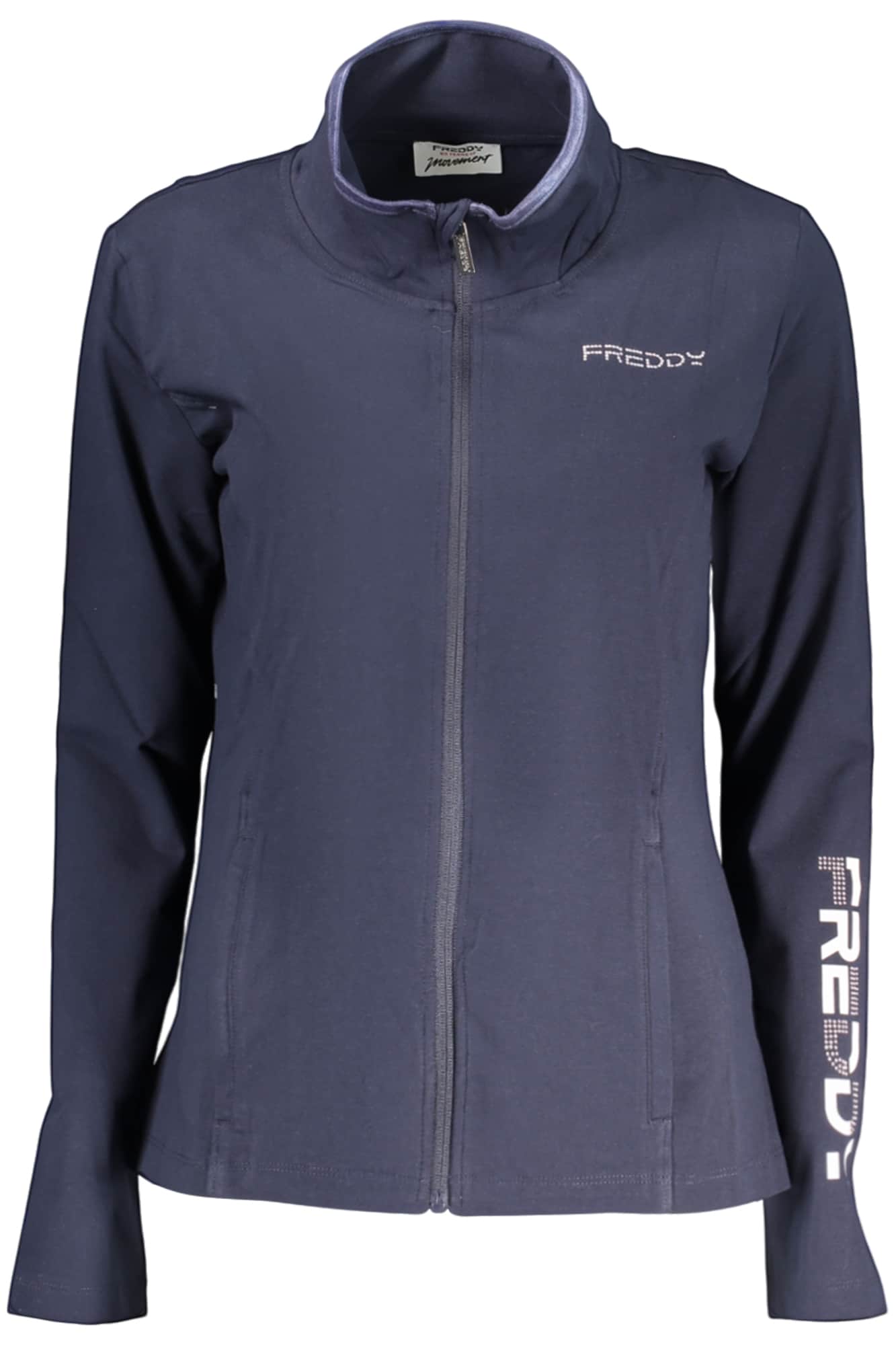 FREDDY WOMEN'S BLUE ZIP-UP SWEATSHIRT