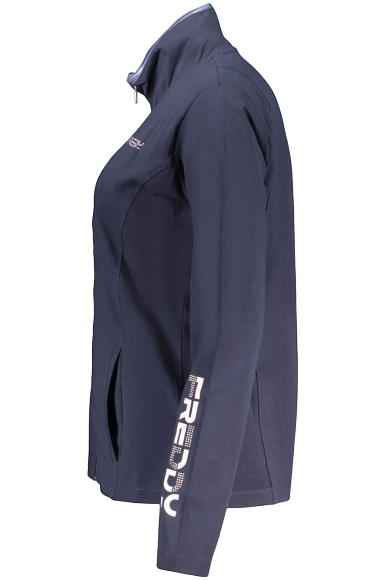 FREDDY WOMEN'S BLUE ZIP-UP SWEATSHIRT