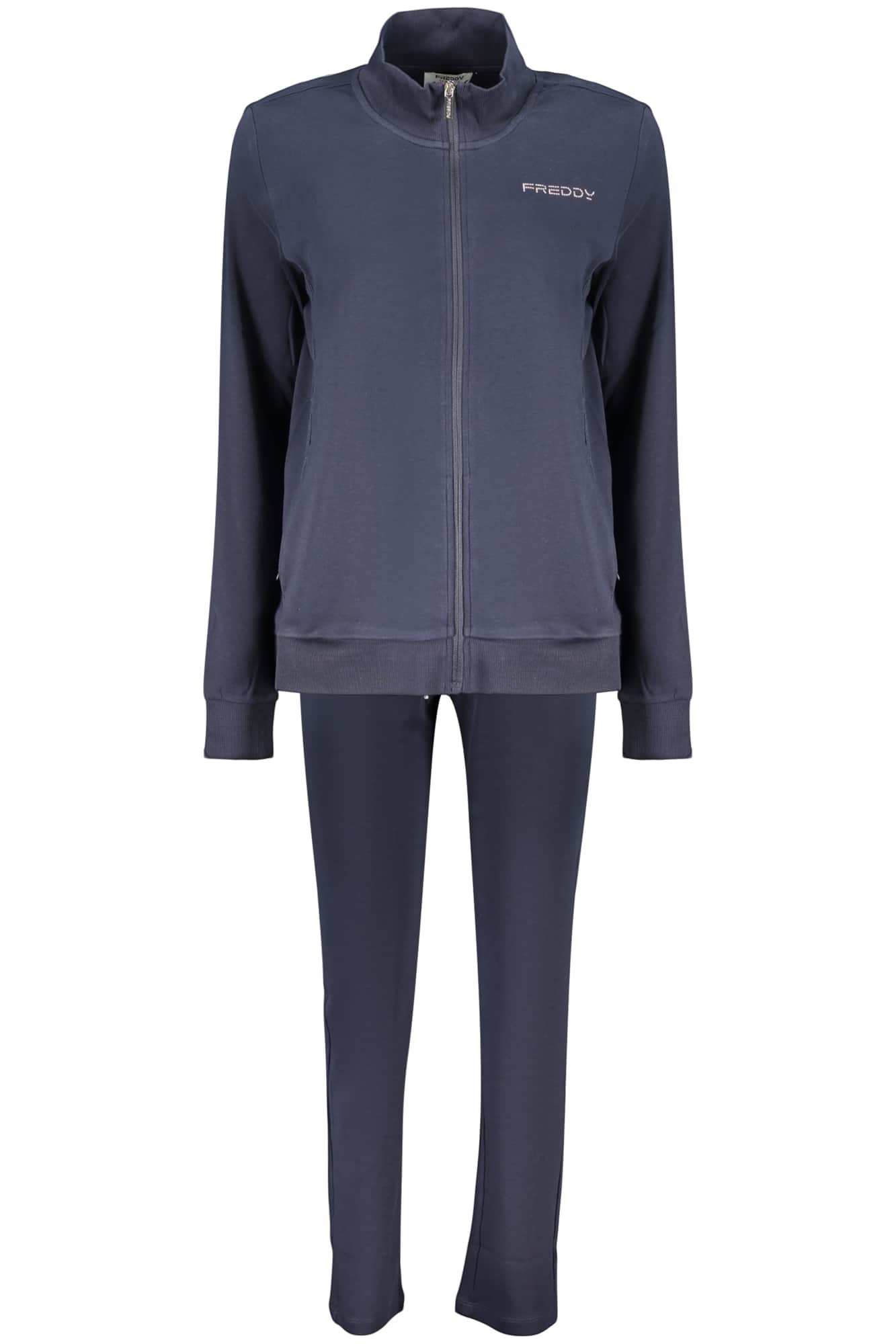FREDDY WOMEN'S BLUE ZIP-UP SWEATSHIRT