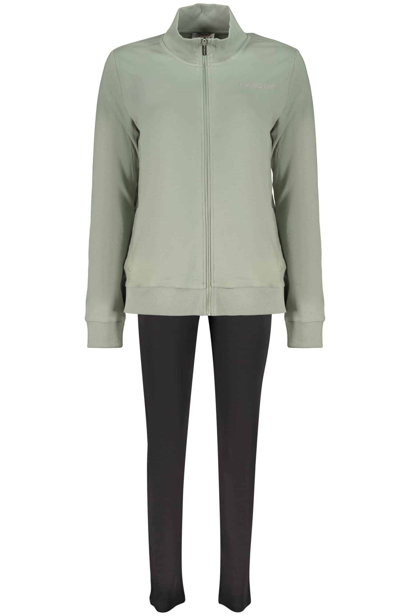 FREDDY WOMEN'S GREEN ZIP-UP SWEATSHIRT