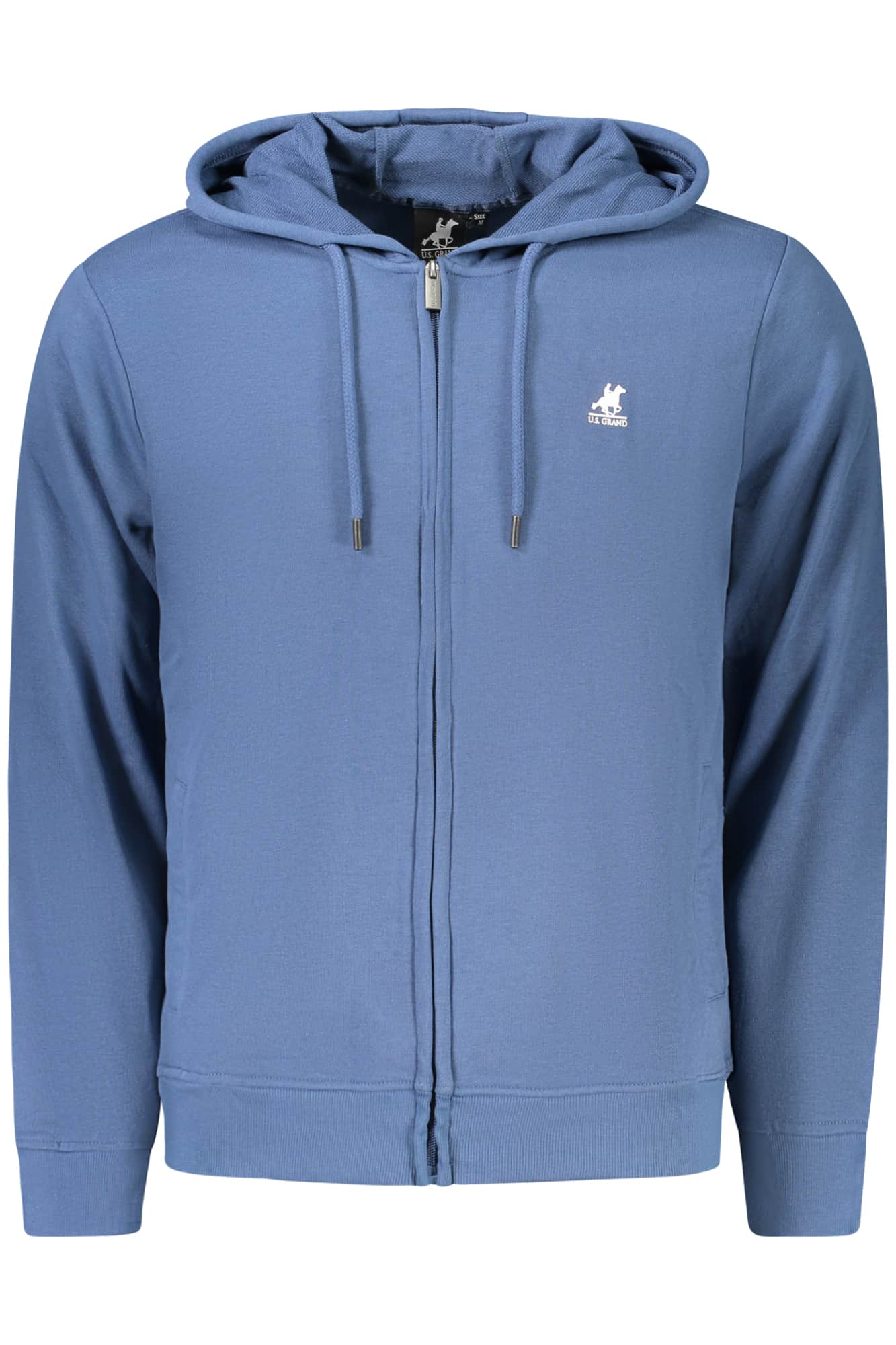 US GRAND MEN'S BLACK ZIP-UP SWEATSHIRT