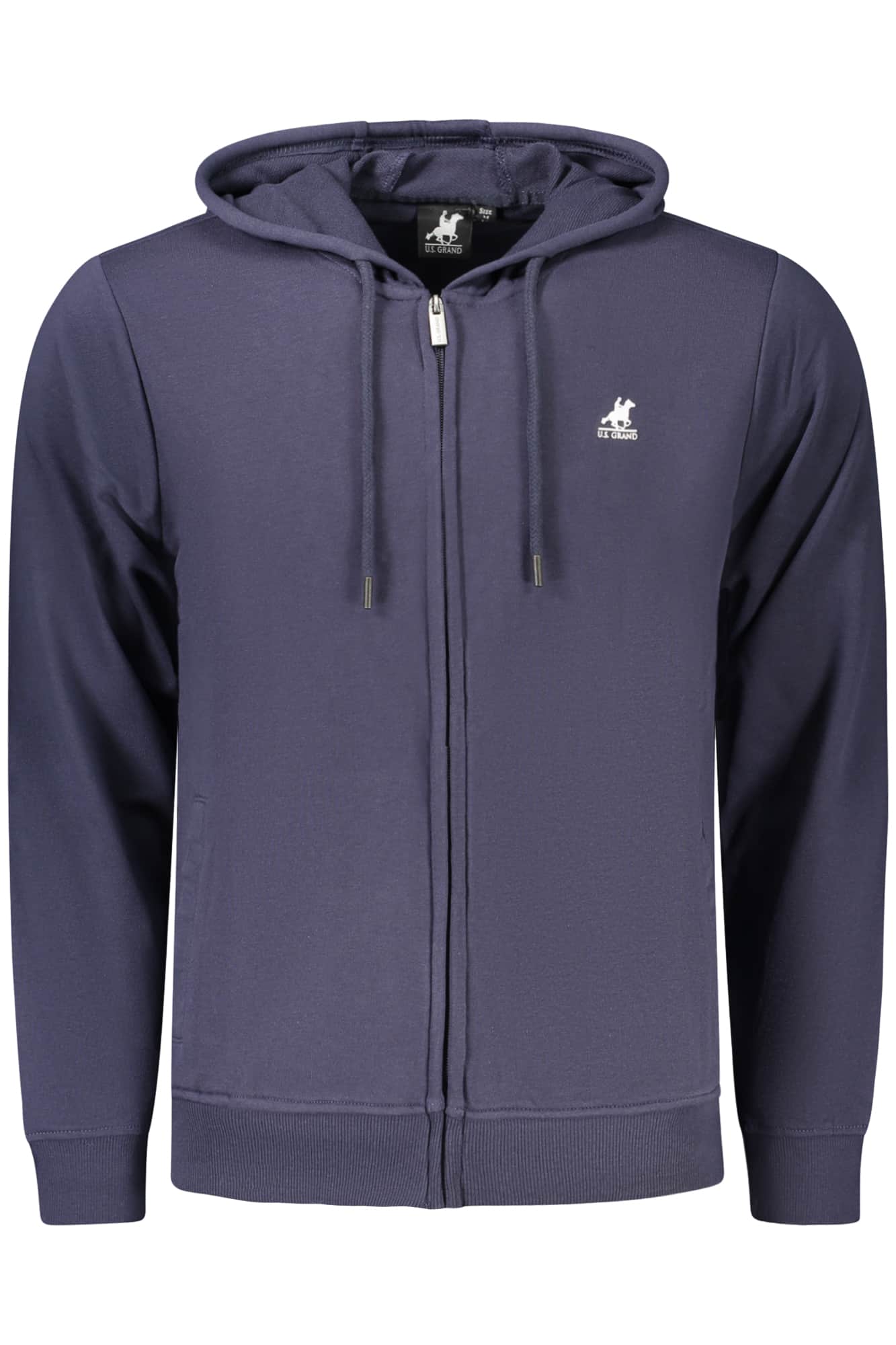 US GRAND MEN'S BLUE ZIP-UP SWEATSHIRT